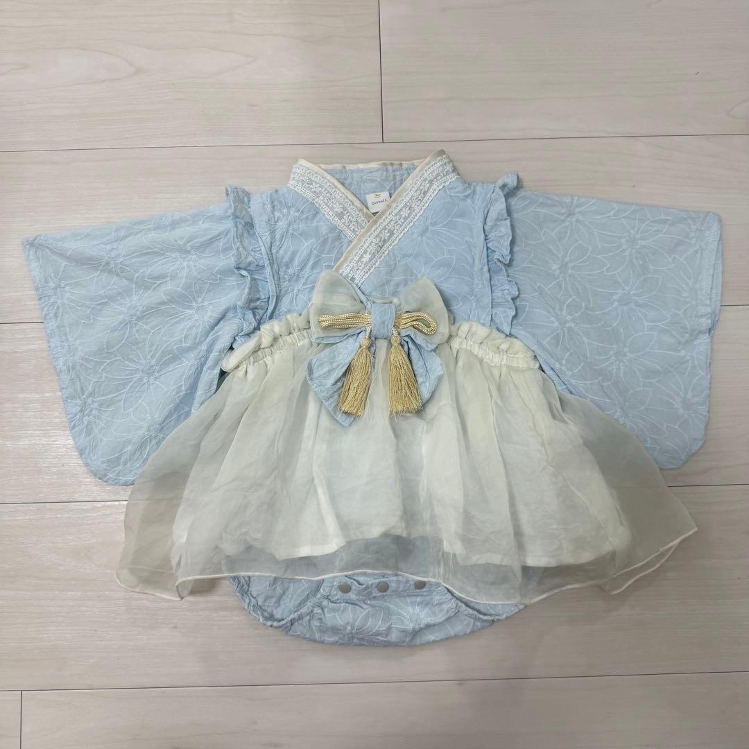 A0109 女仔藍色和服款爬服