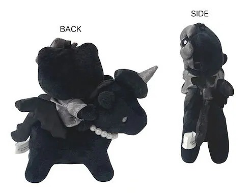 日本Sanrio Hello Kitty黑色天使獨角獸公仔匙扣 (JS5426)