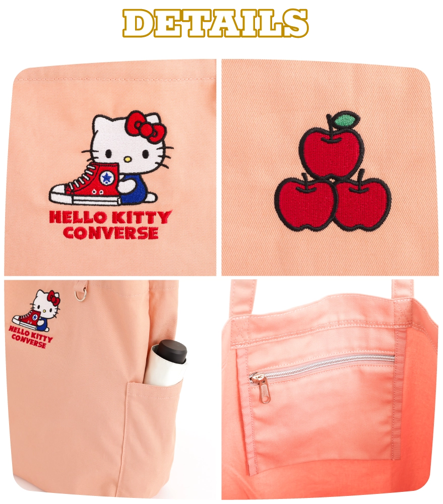 日本預訂📍日本限定Hello Kitty x Converse系列第二彈 - Tote Bag連拉鏈袋仔 不包郵