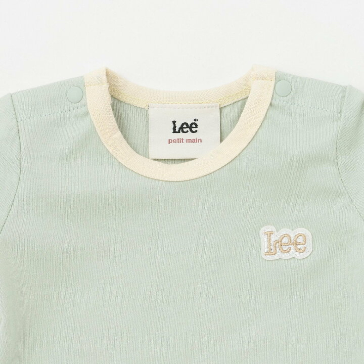 🇯🇵預訂 日本直送🇯🇵Petit Main x Lee三色標誌貼花連圍兜短袖包屁衣套裝