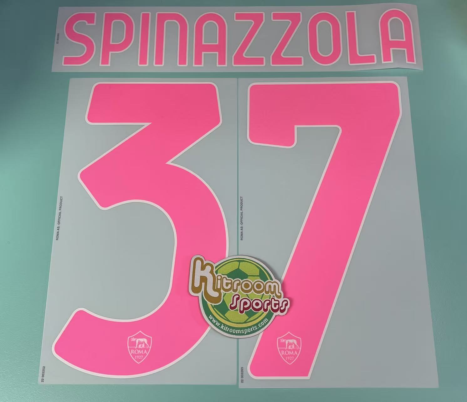 2022-23 Roma 3rd Nameset #37 SPINAZZOLA