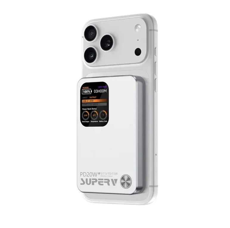 「蘋果家族充電器」 - SUPERV 3C QR 認證 20W 10000mAh 實時溫度監測移動電源
