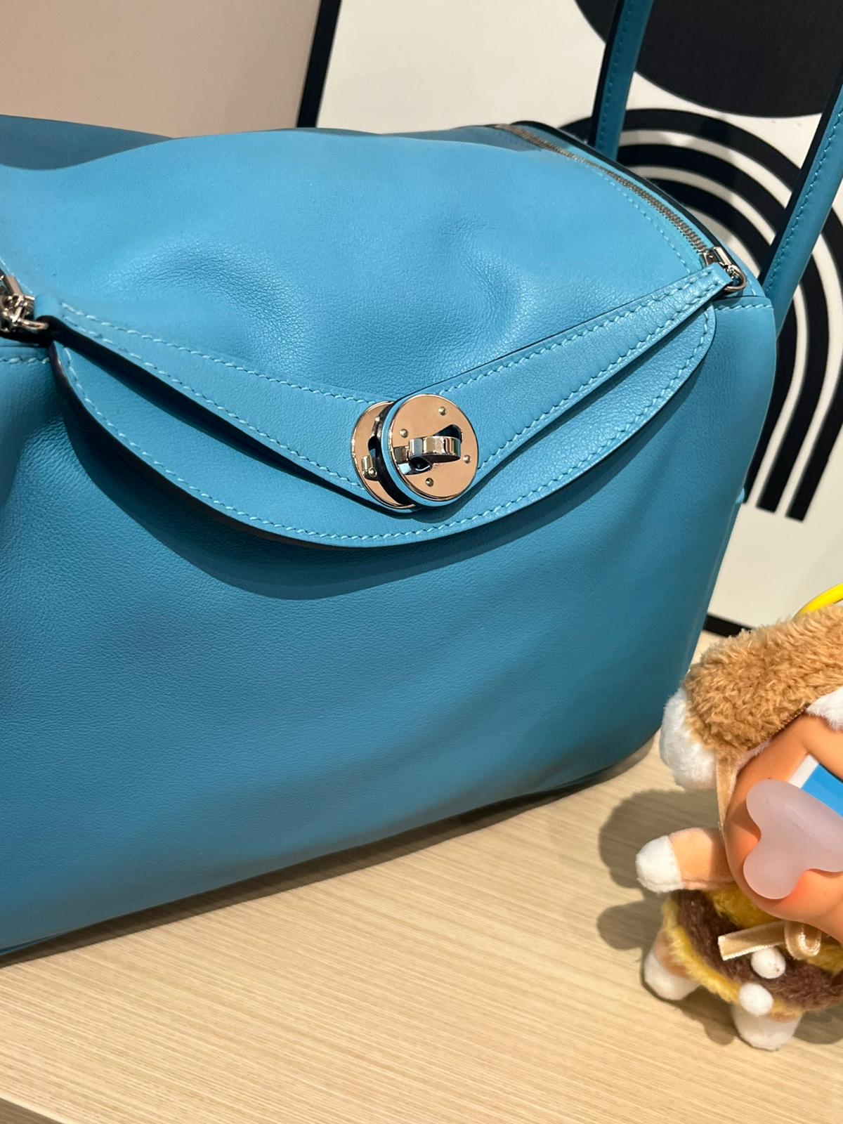 Hermes Lindy 26, Stamp D P3 Bleu Nord 北方藍100%Authentic,98%new  ✅dust bag ✅box