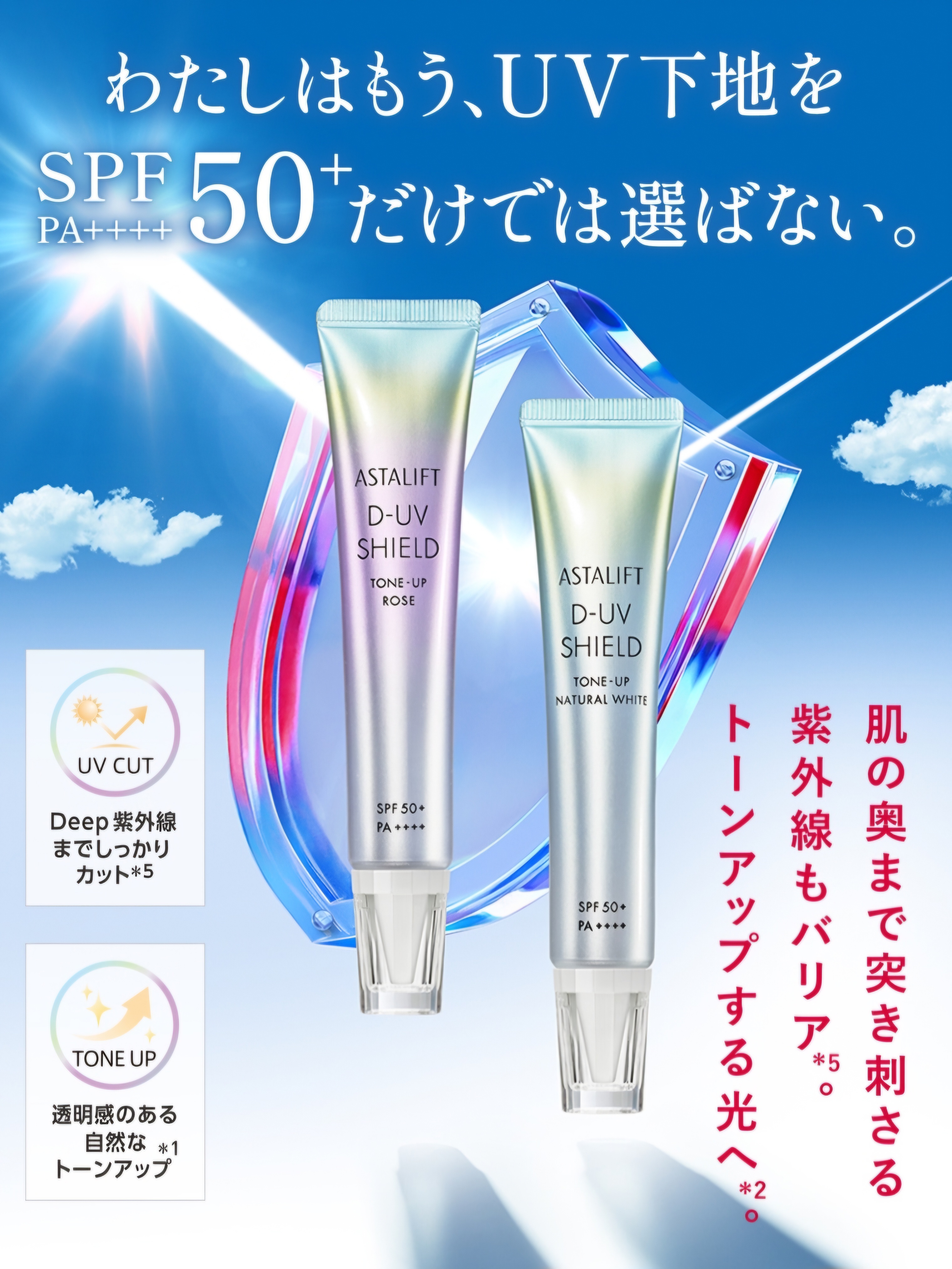 【✨️日本🇯🇵 ASTALIFT D-UV Shield Tone-Up 防曬妝前乳✨️】 【全2色】【SPF50+ PA++++】 30g   