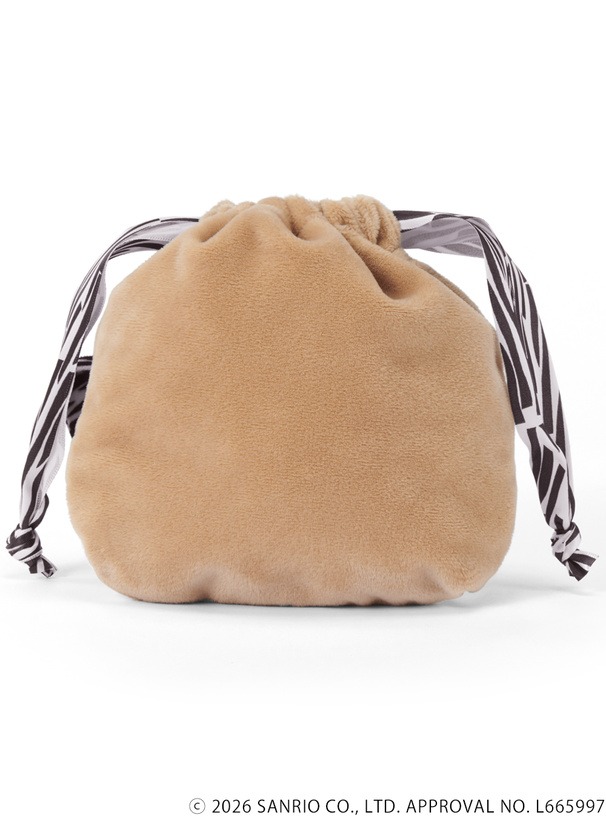 🎀【預訂】小麥色肌膚 Kitty x GRL 斑馬紋索繩袋