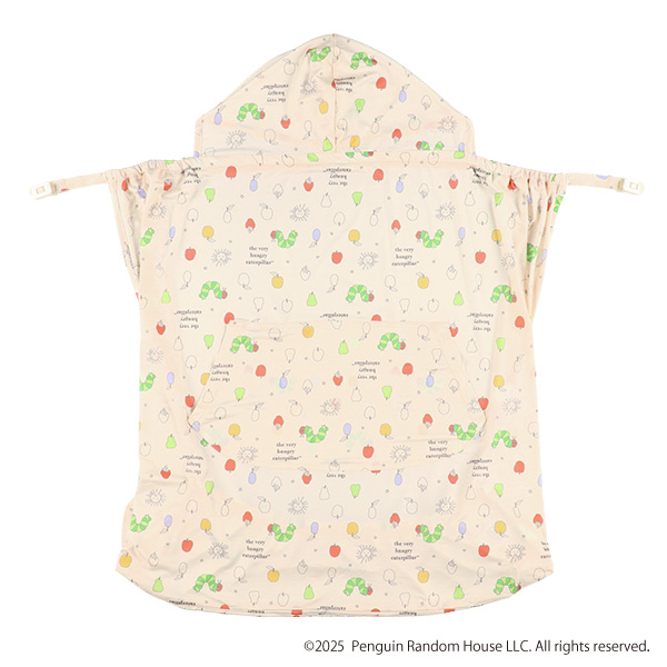 🇯🇵預訂 日本直送🇯🇵好餓的毛毛蟲印花涼爽材質孭帶嬰兒車連帽披肩斗篷