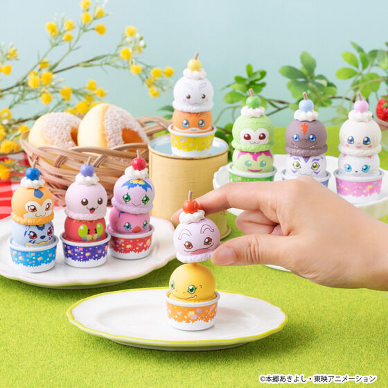 (預訂訂金 $200) (總價 $430) MegaHouse Tsumichen Digimon Adventure 數碼暴龍 雪糕造型公仔 (原盒8盒) (1套8款) (行版)