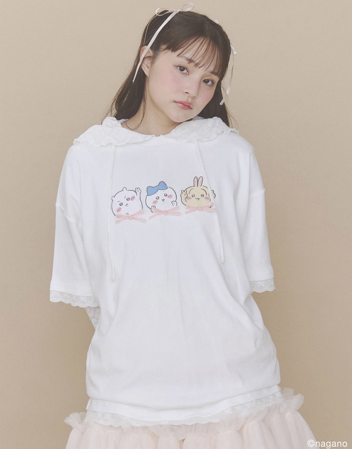 日本預訂📍日本Chiikawa x Merry Jenny蕾絲短袖Tee 不包郵 2026年8月中下旬出貨
