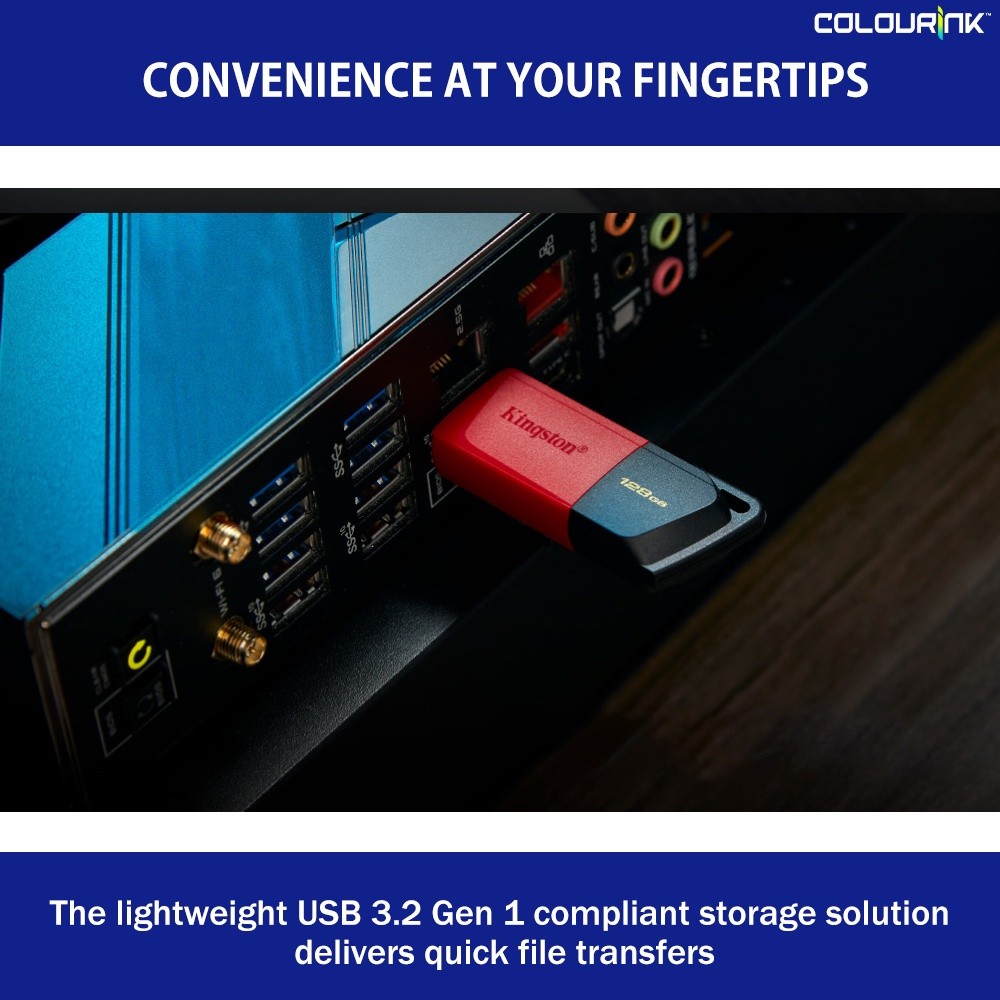 Kingston 128GB 64GB 32GB USB 3.2 Flash Drive Pendrive DataTraveler Exodia M DTXM Moving Cap