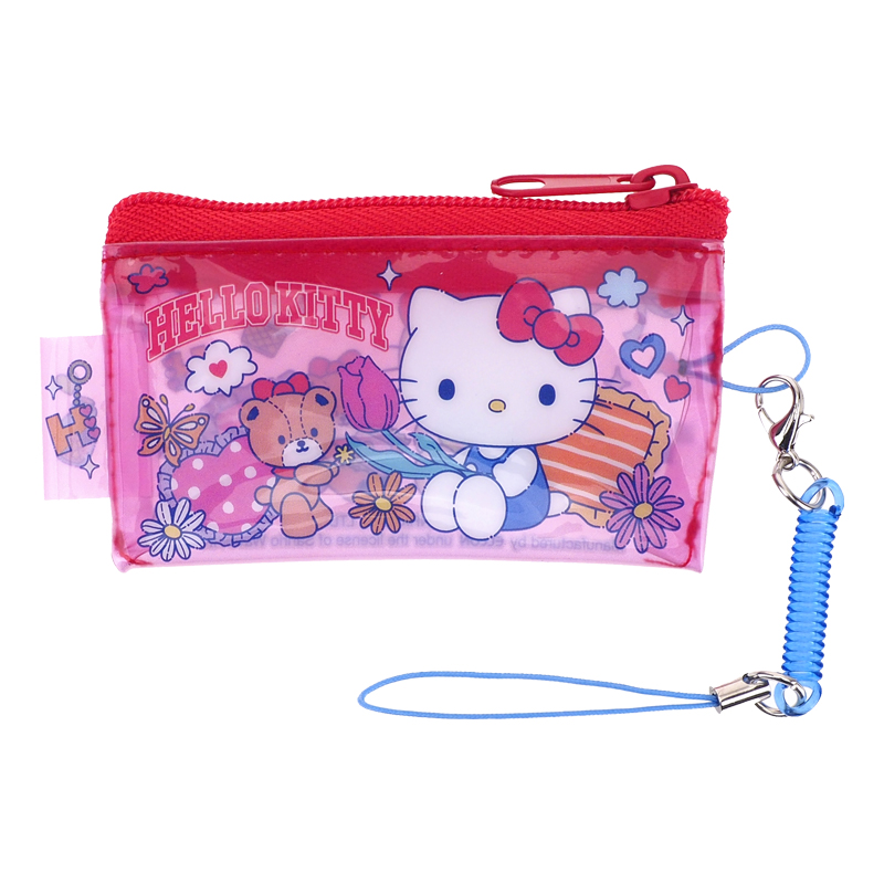 Hello Kitty Mini PVC Mesh Bag w/ Spiral Cord 迷你PVC袋電話繩
