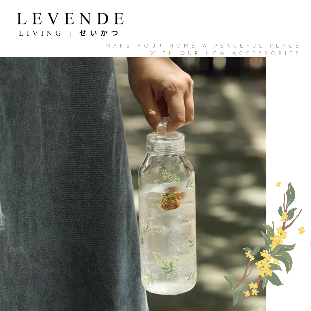 Levende 含羞草高硼硅耐熱手提玻璃瓶