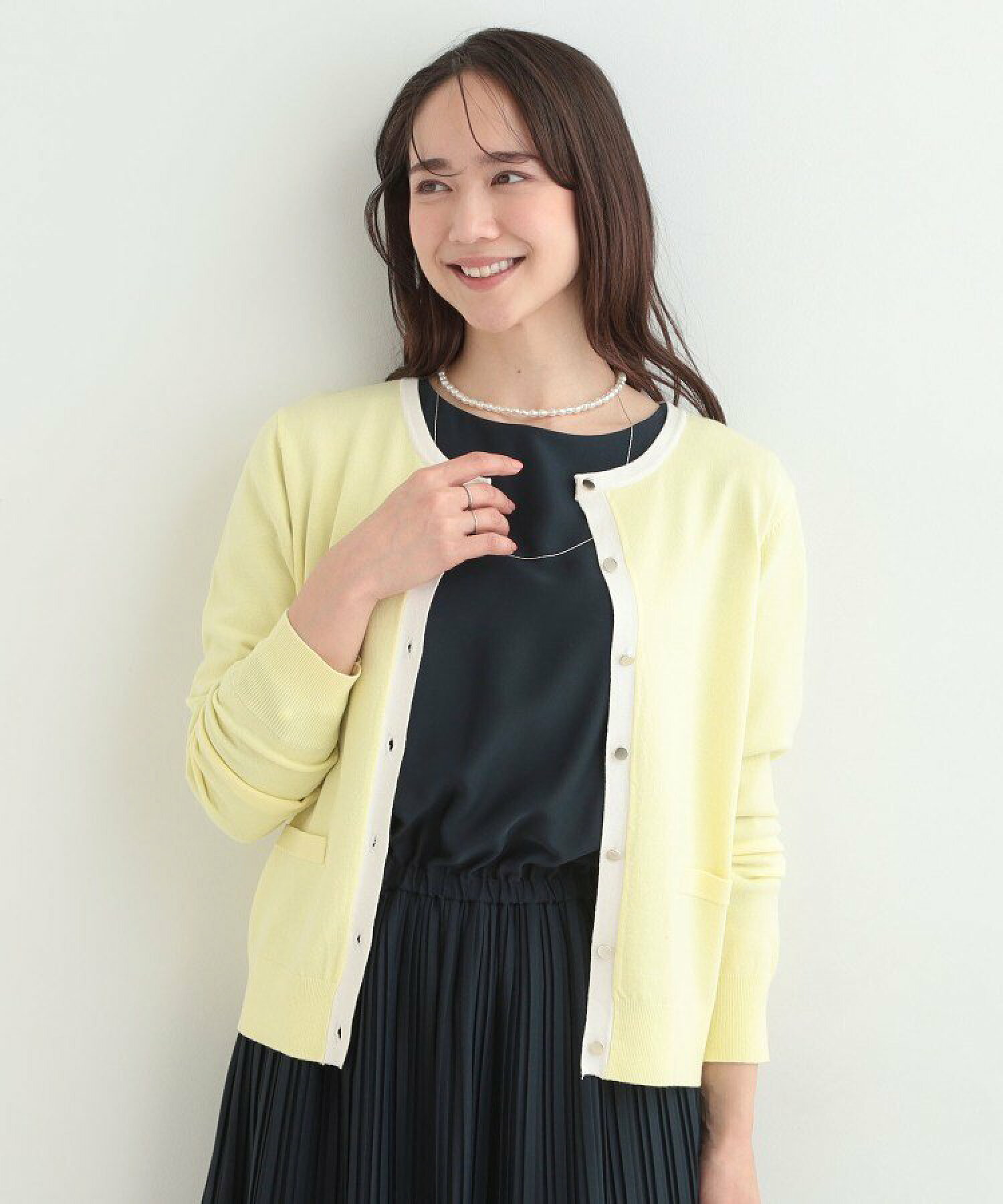 🆕【⭐訂購⭐】  🇯🇵日本直送 🌀SHOO・LA・RUE金屬鈕扣 配色 優雅 圓領針織外套［4款選］🌀 [ELCA-0078][260323]