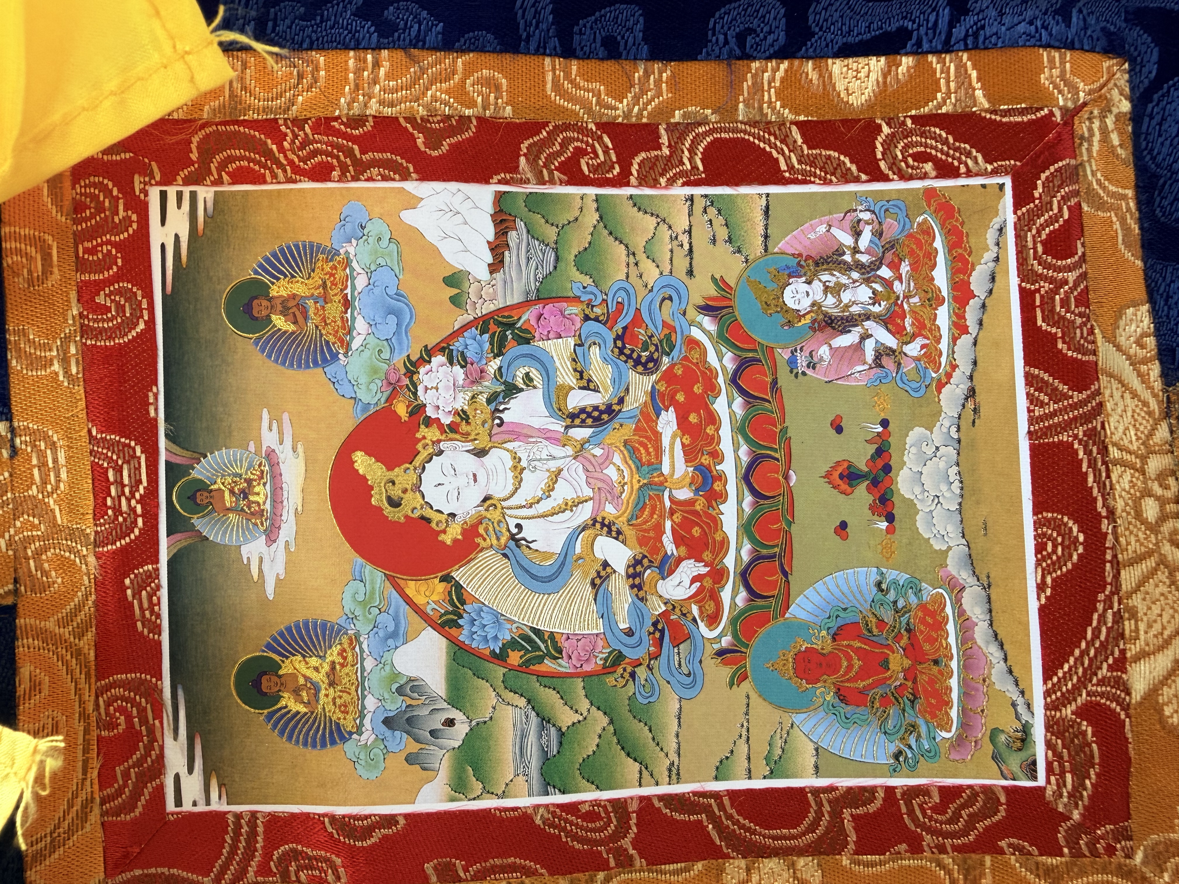 迷你白度母唐卡（已開光）