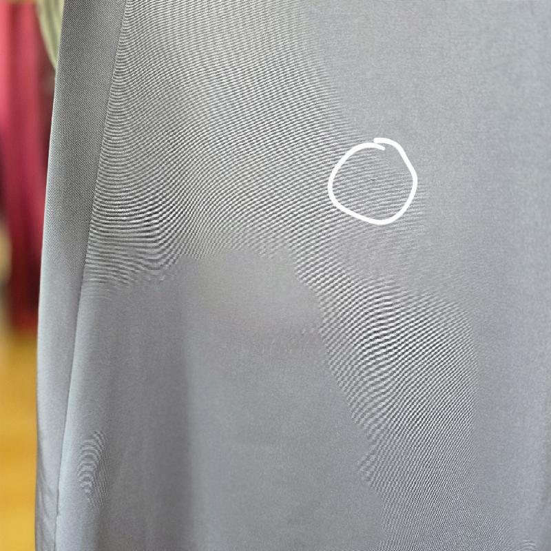 Vintage Button-Accented Grey Swing Skirt with pockets - 28~28.5" (TBC)
