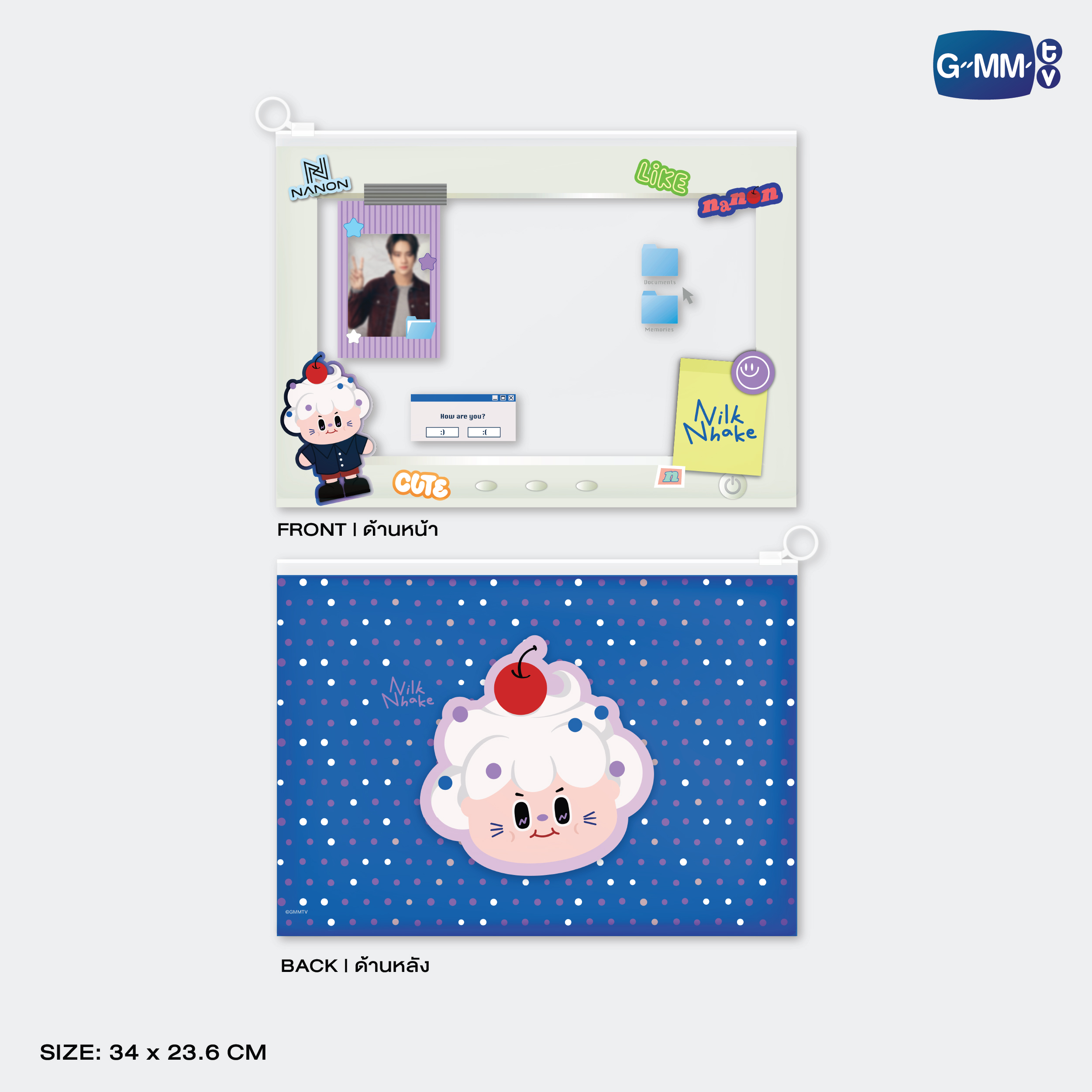 NILKNHAKE CHARACTER POCKET ZIP FOLDER