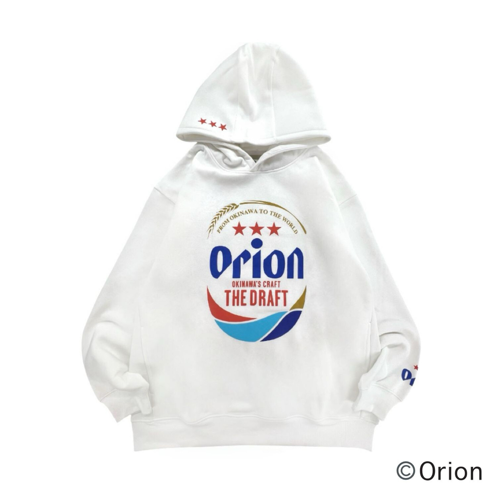 日版 沖縄 x Orion啤酒 有帽長袖衛衣-彩LOGO(全1款)