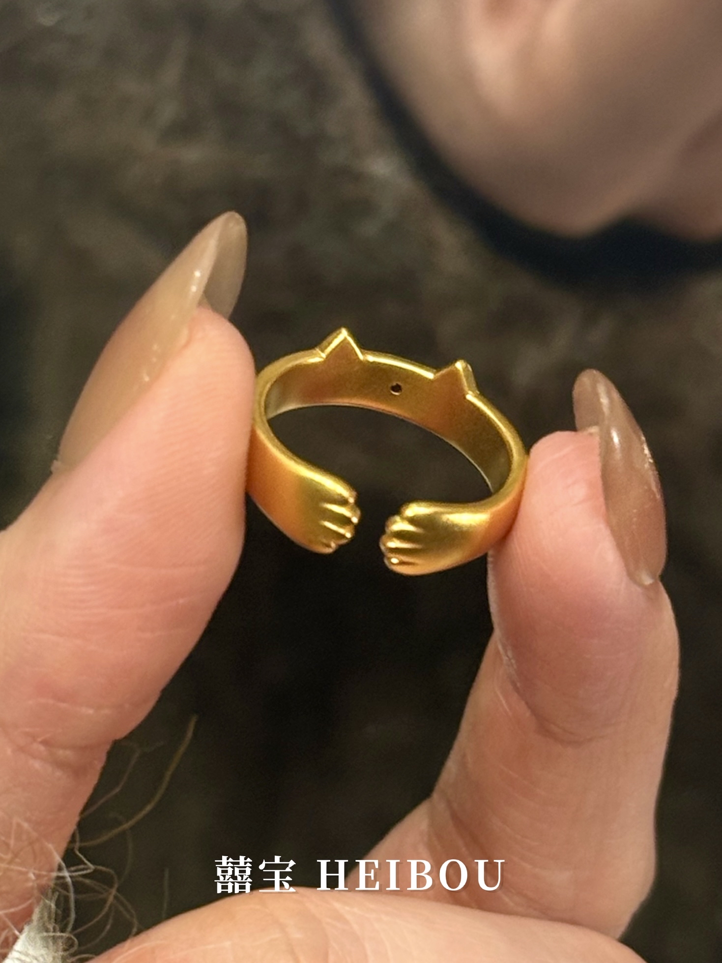 【5D硬金】招财猫爪喵喵-戒指
