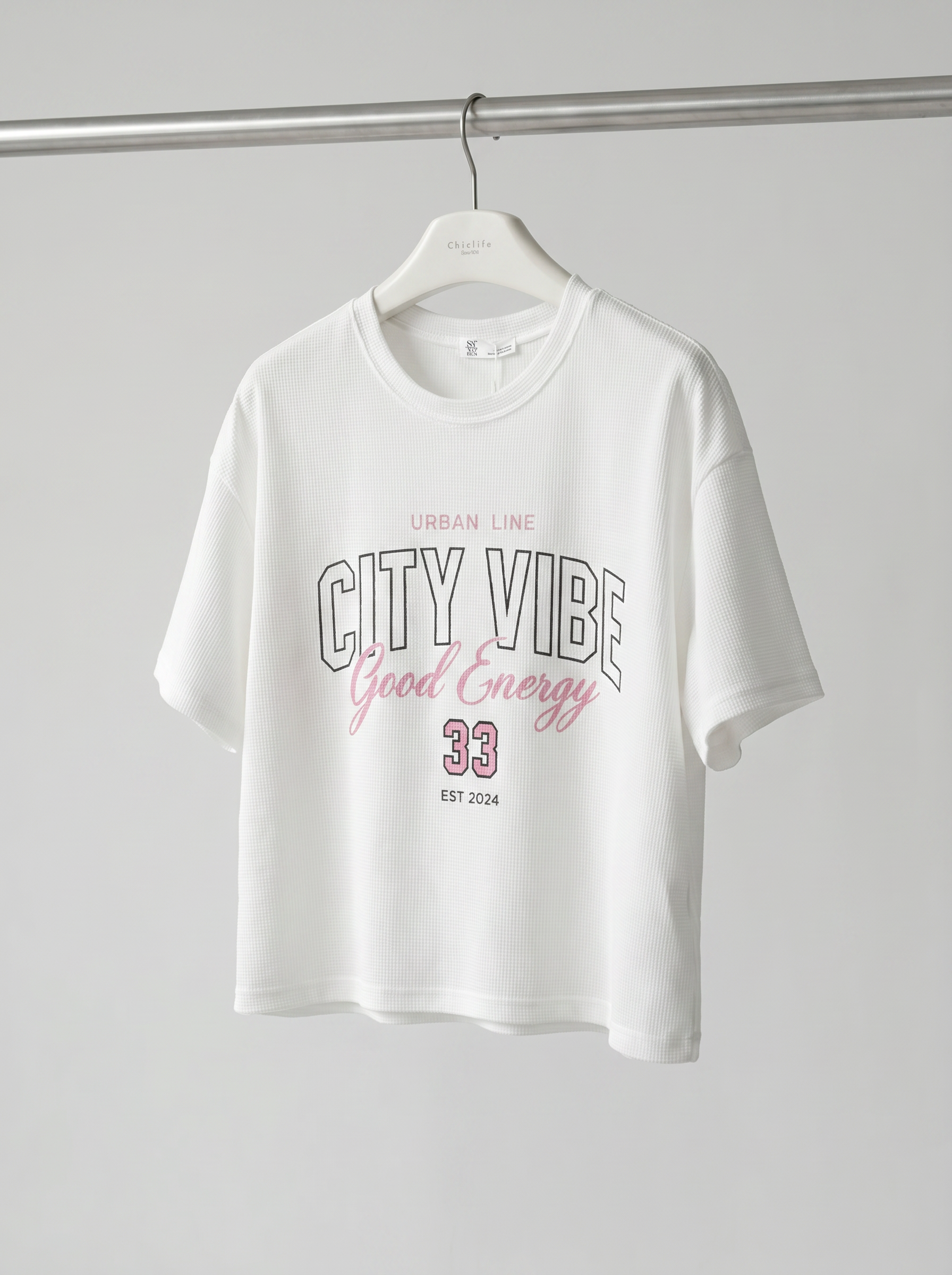 CITY VIBE 華夫格紋短版上衣