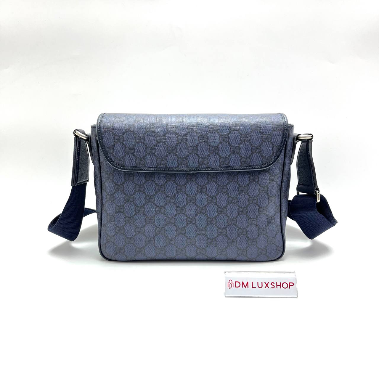 Gucci GG Supreme Navy Blue Messenger Bag