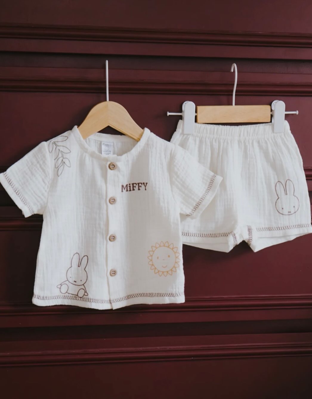 Miffy baby shirt and shorts set (white) 