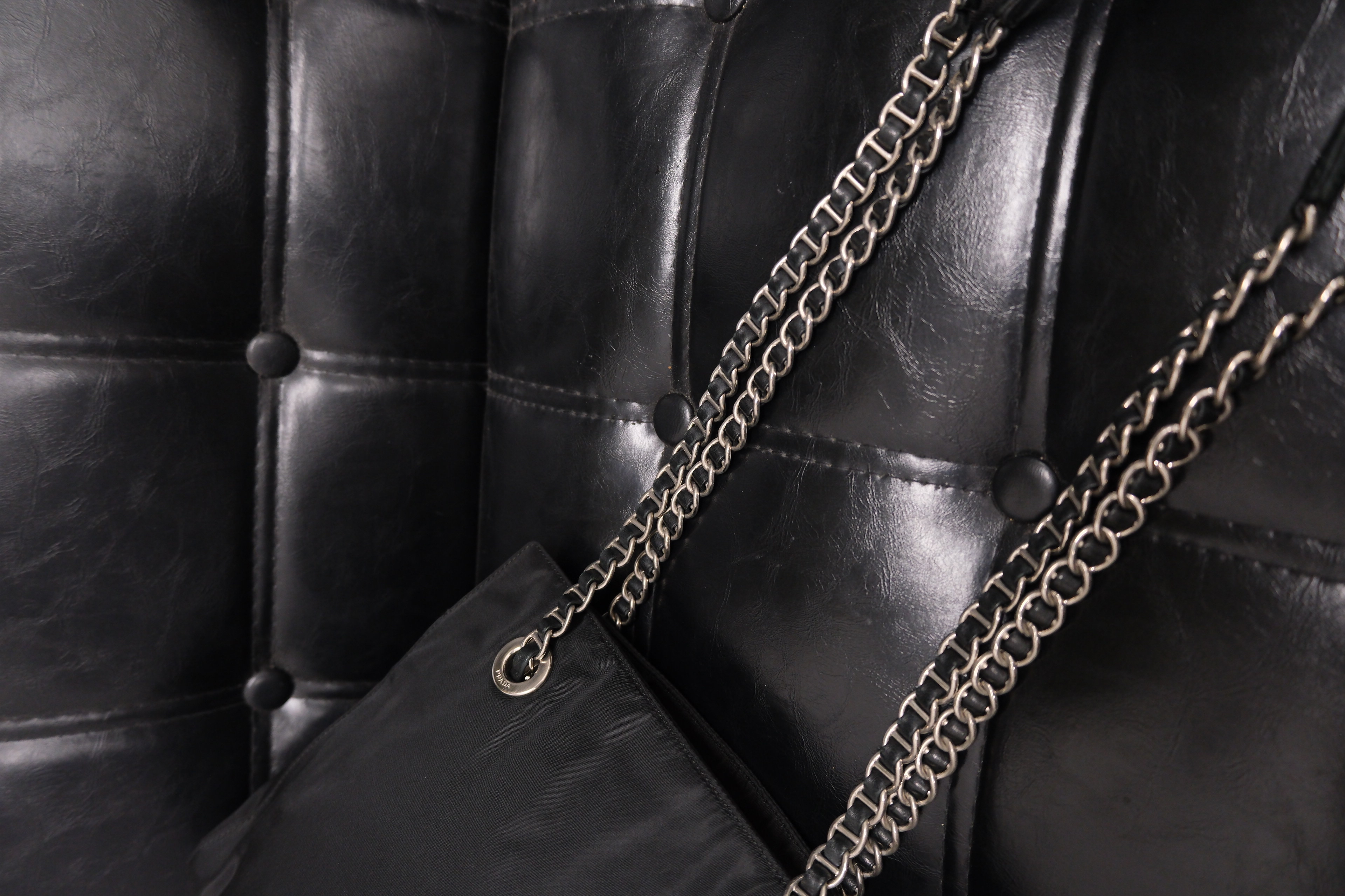 Prada Nylon Vintage Chain Bag 25