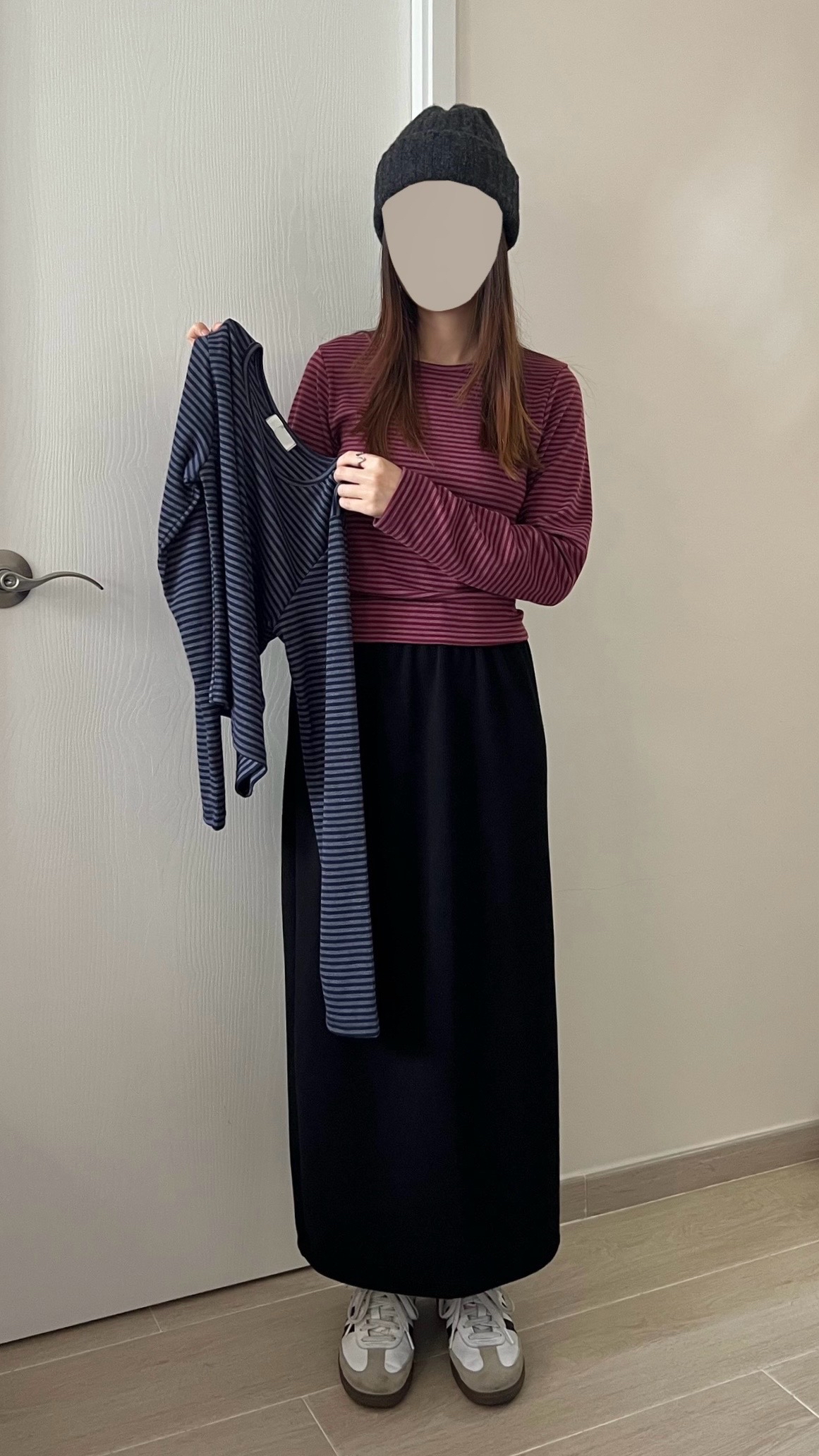 甜甜價 莓果親膚間條衫 現貨