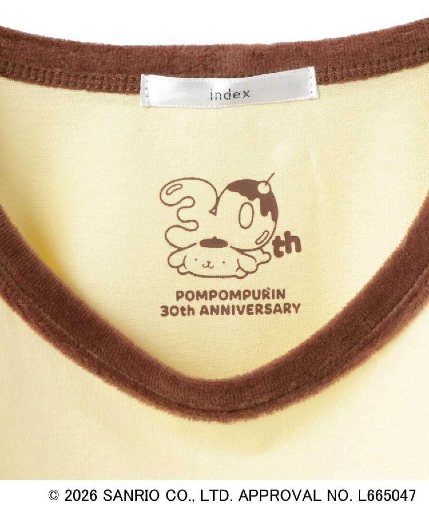 日本預訂📍日本index x 布甸狗30週年系列 - 絨面邊短袖Tee