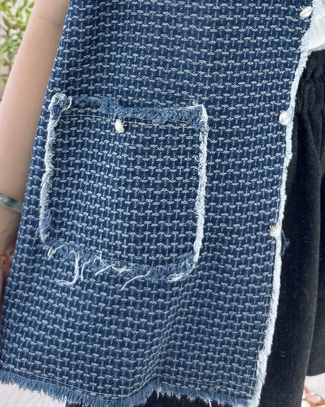 織紋soso牛仔背心外套 2色