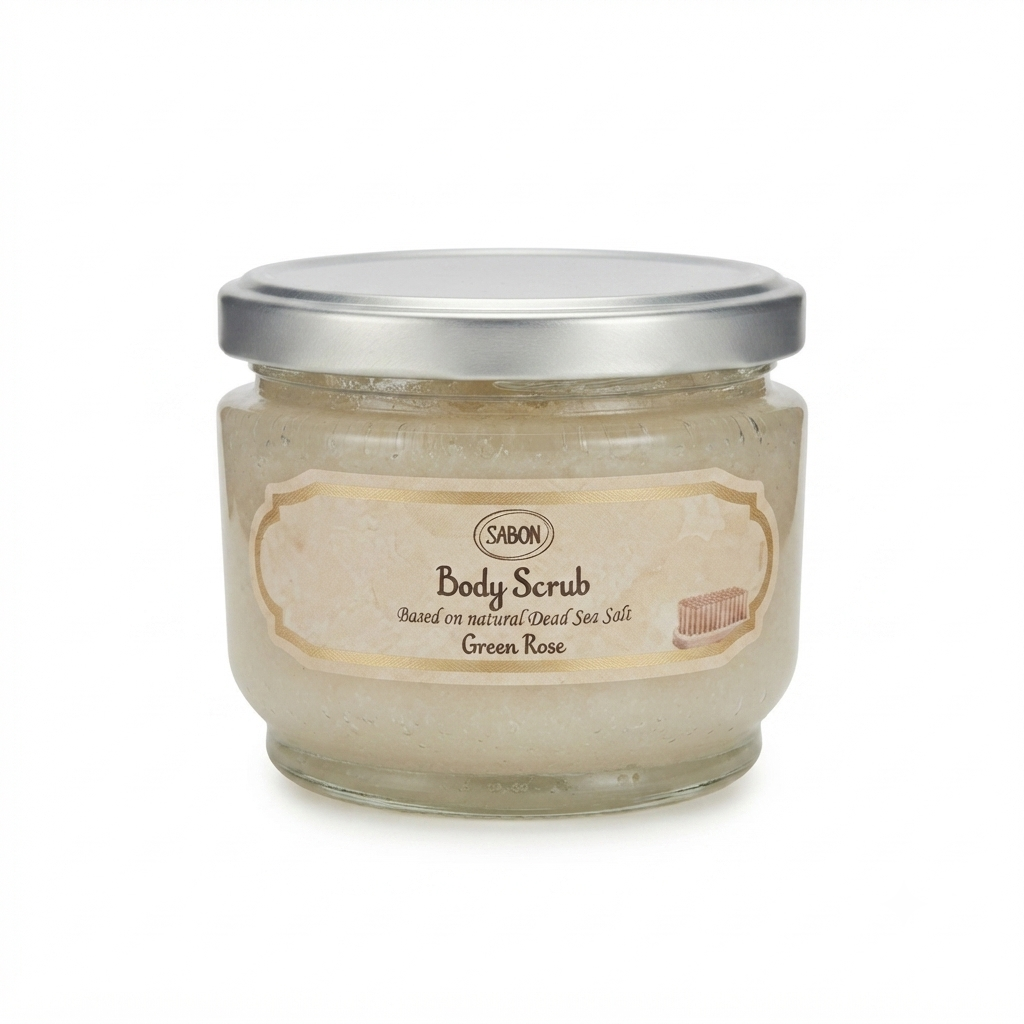 SABON 綠玫瑰身體磨砂320g