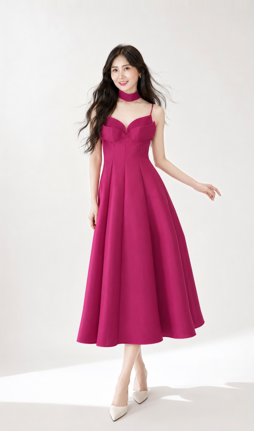 5141 Patricia Mid Night Midi Dress 