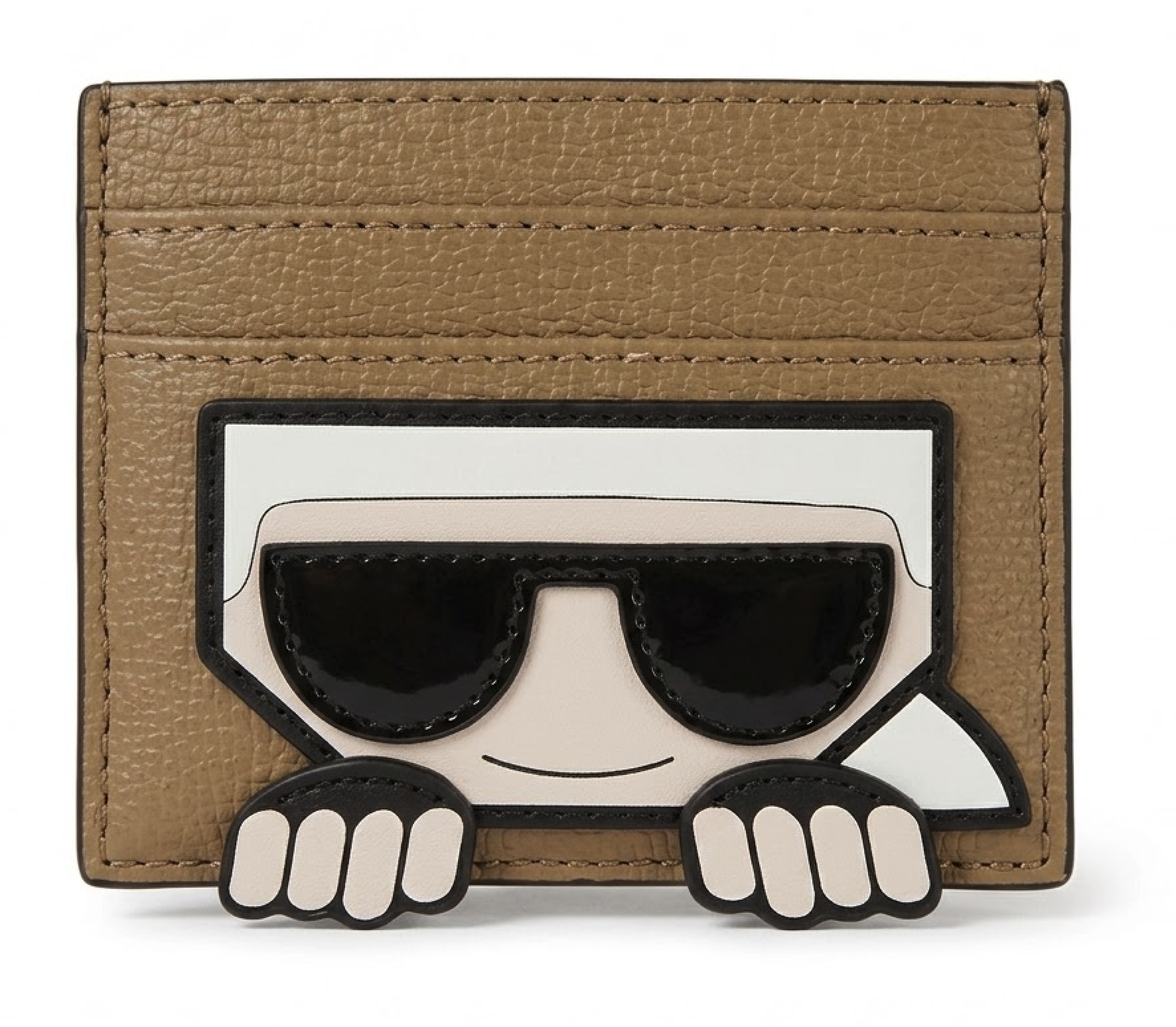 Karl Lagerfeld 經典卡爾頭像皮革卡片夾