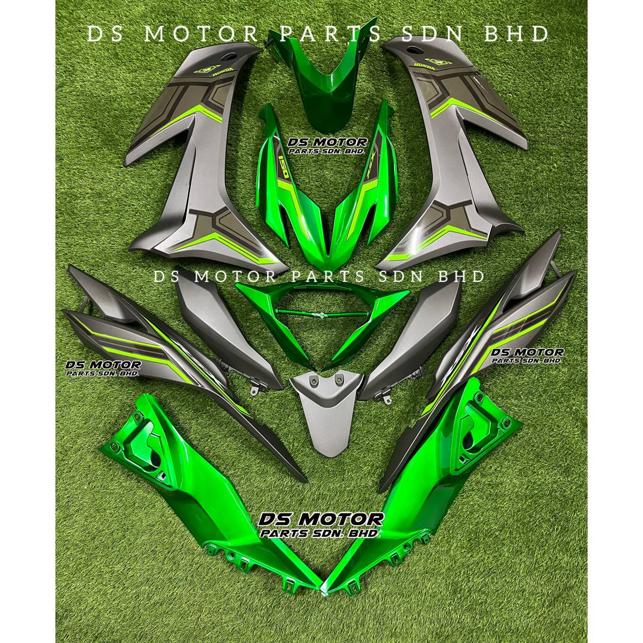 Honda Cover Set RSX 150 V1/V2 Winner *Hijau Candy + Matt Grey Special Line Edition L