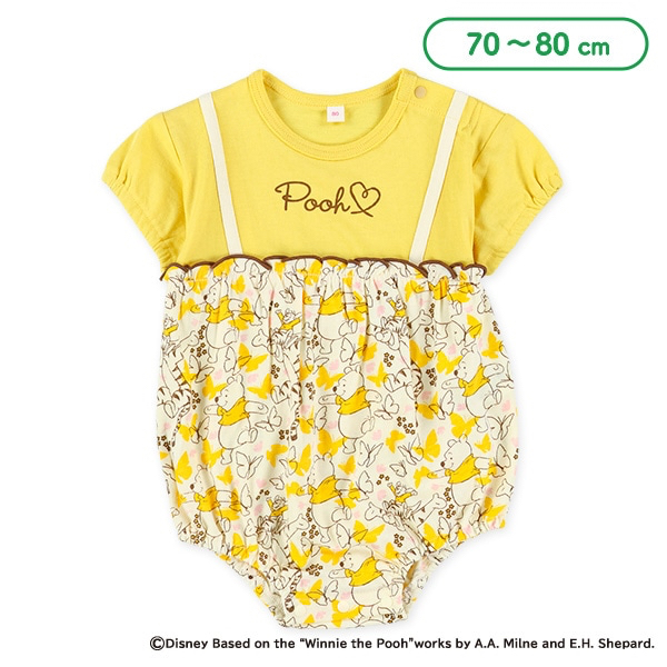 🇯🇵預訂 日本直送🇯🇵Winnie the pooh小熊維尼假兩件短袖包屁衣