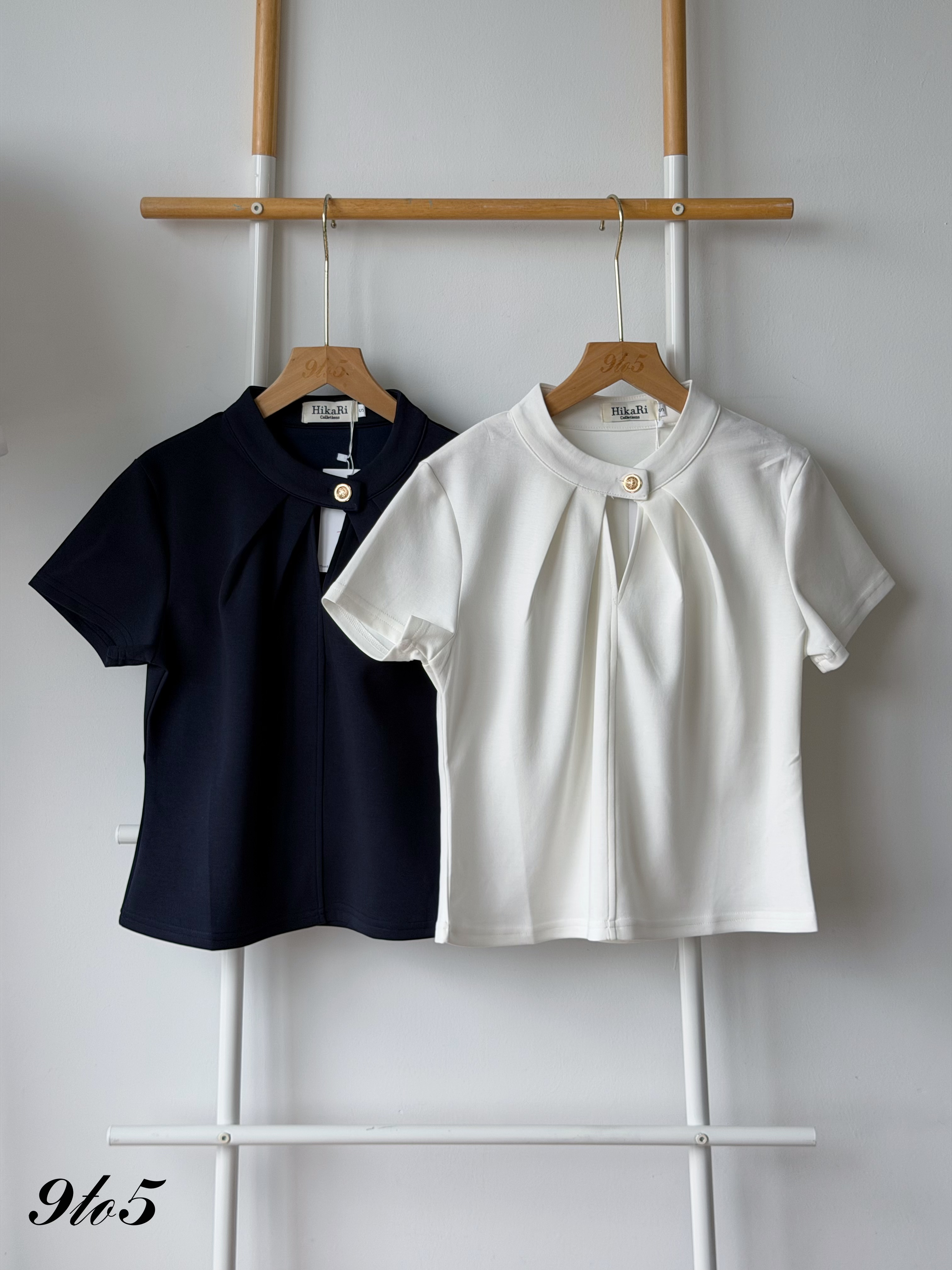 T4550 Mock Neck Ruched Top - 3 Colors 