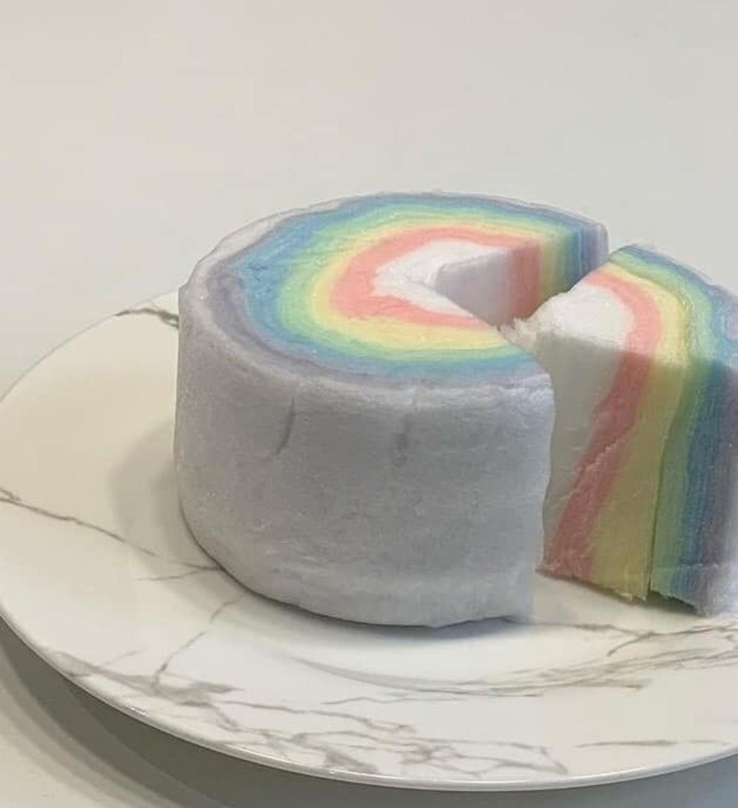 🌈韓國彩虹棉花糖生日蛋糕