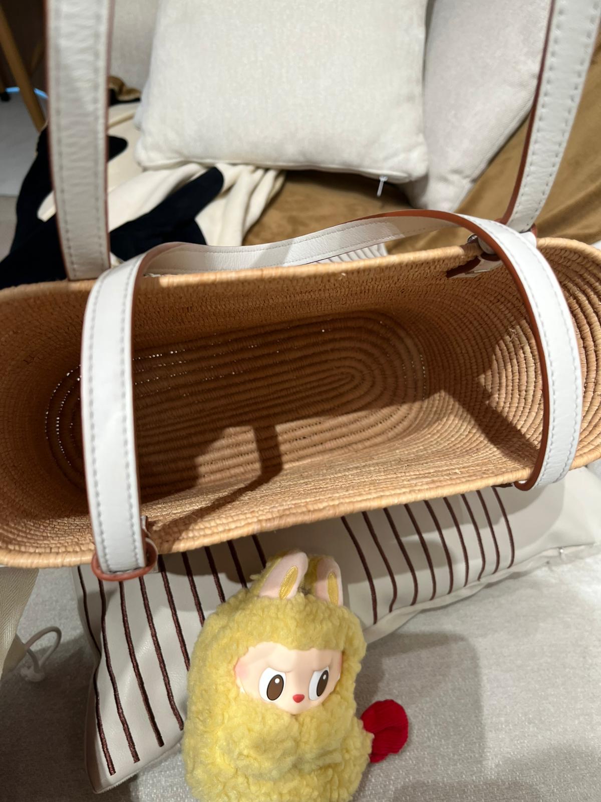 Loewe Raffia Squate Tote Bag 100%Authentic,98%new✅dust bag