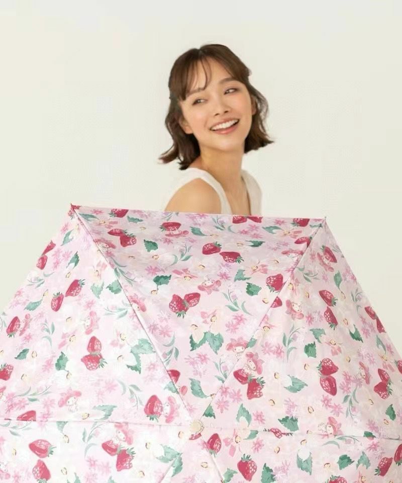 日本Wpc X Sanrio 遮光UV CUT雨晴兼用折疊傘 -1把 現貨 - 1