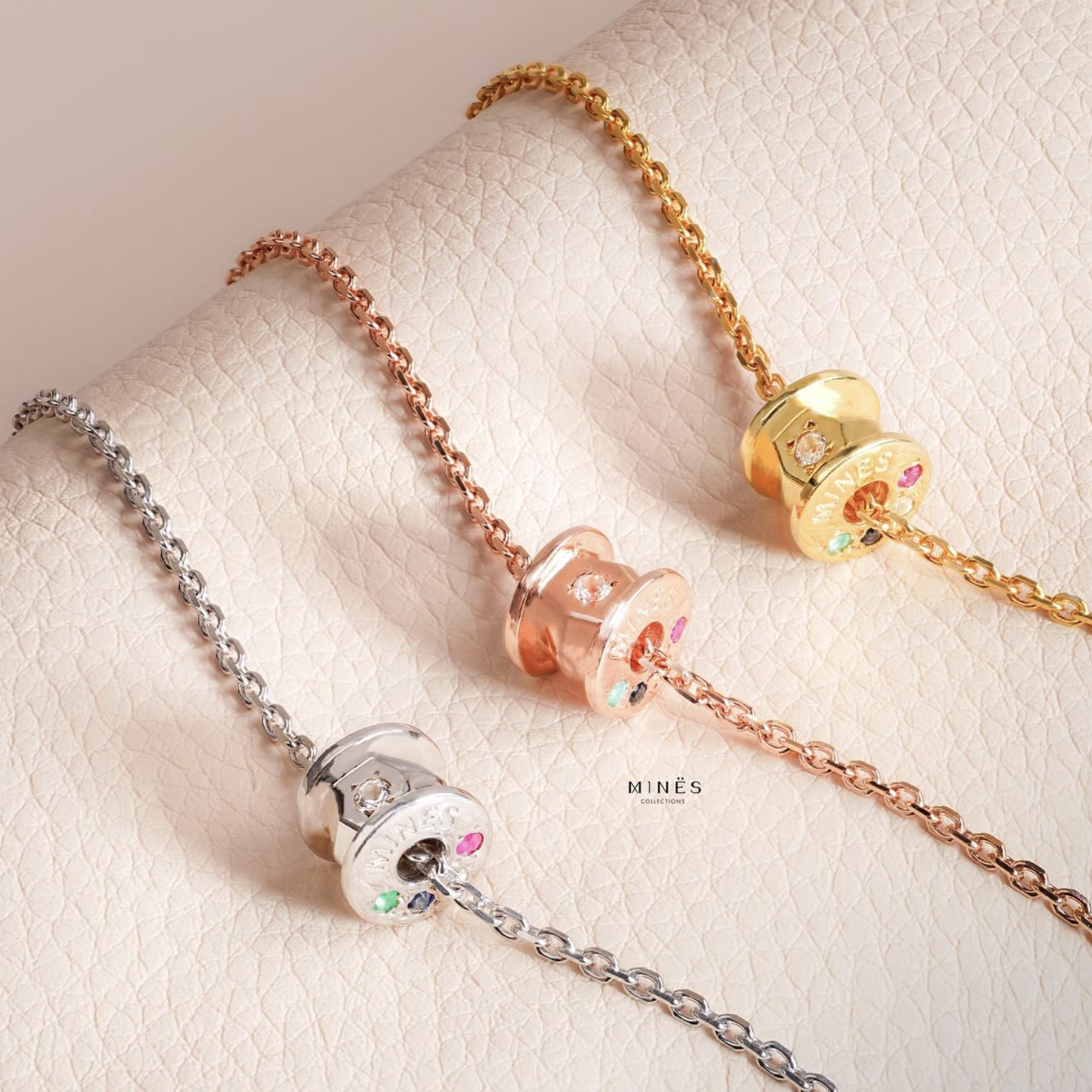 MINES Jewelry｜Classic Wheel Necklace 九寶石幸運之輪項鏈