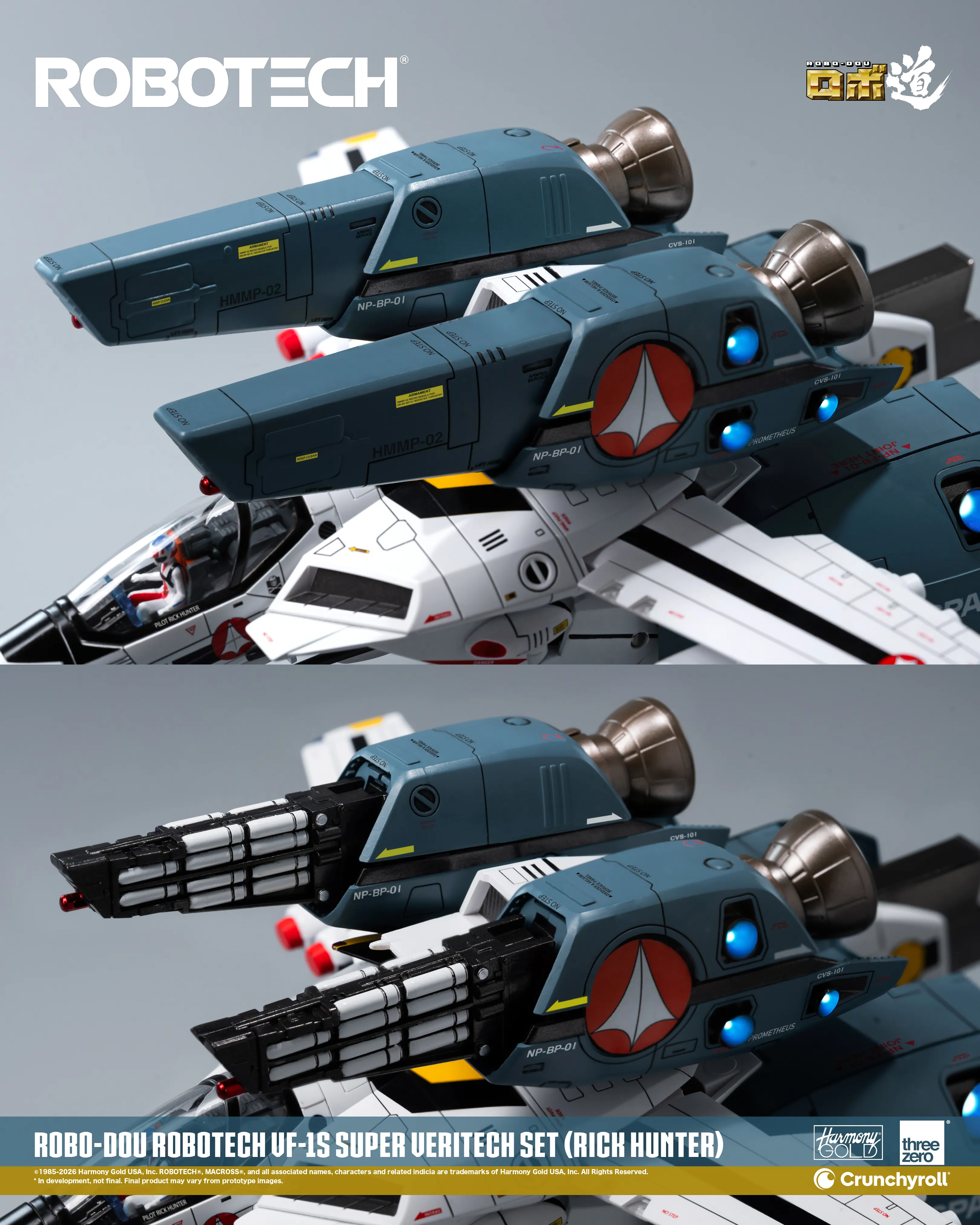 (預訂訂金 $700) (總價 $1786) threezero ROBO道 超時空要塞 Macross VF-1S 變形戰鬥機超級裝甲套裝 (獵龍 洛·福卡) (行版) ROBO-DOU Robotech VF‐1S Super Veritech Set (Rick Hunter Roy Fokker) (TZ-3Z0307) 