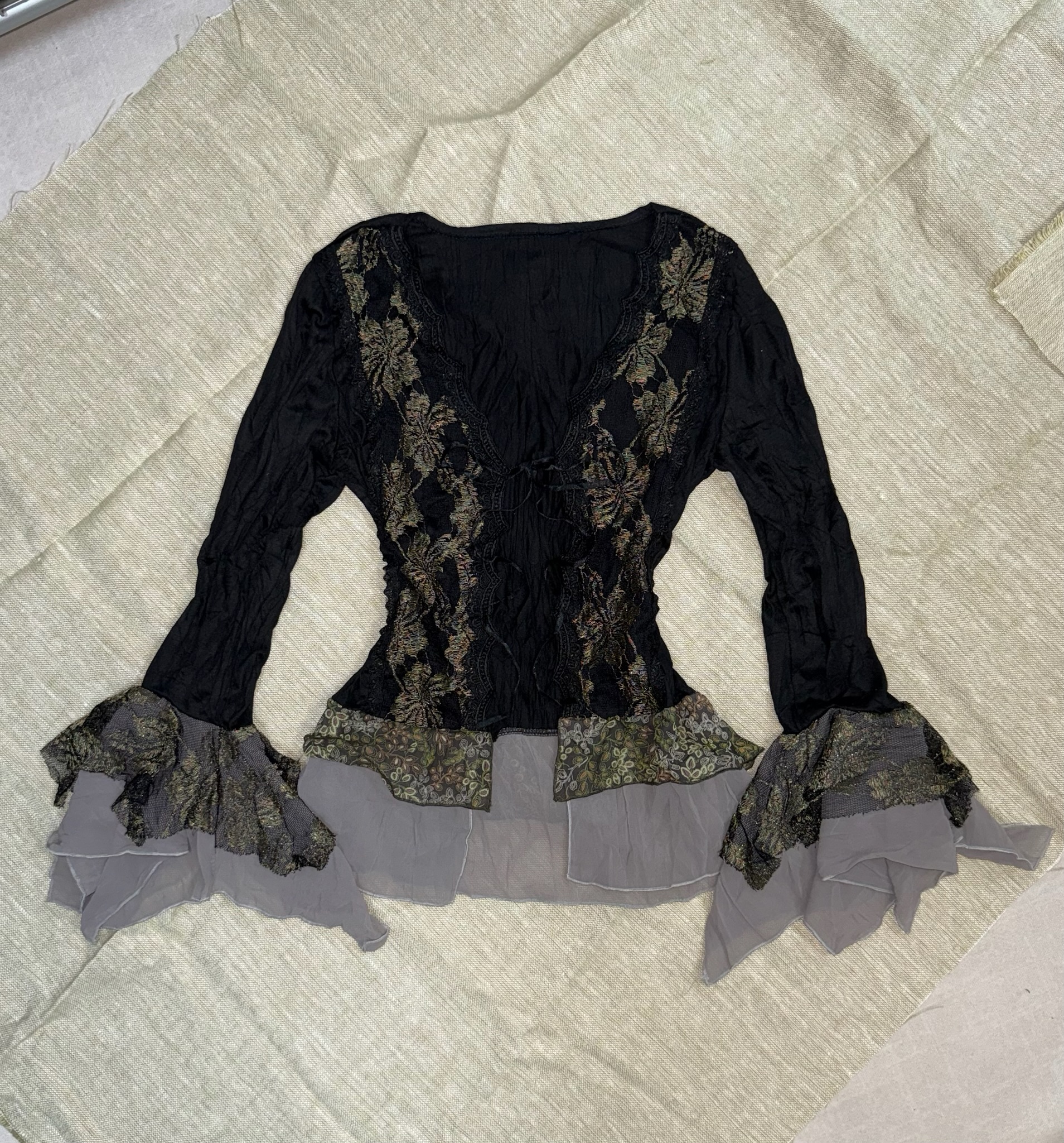 Gothic Ruffled Poet Cardigan