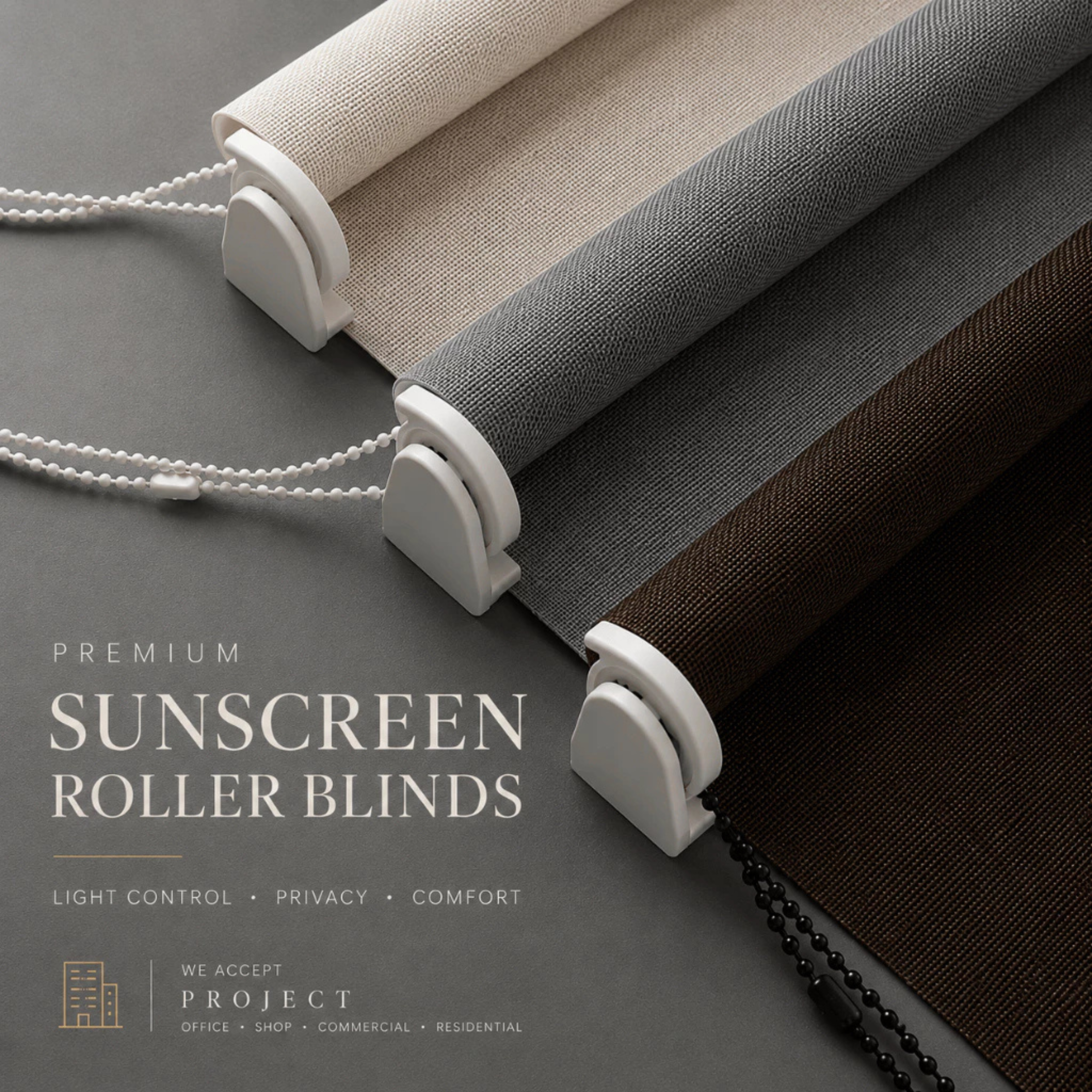 Custom Made Roller Blind Malaysia | Sunscreen Office & Home | Made to Measure