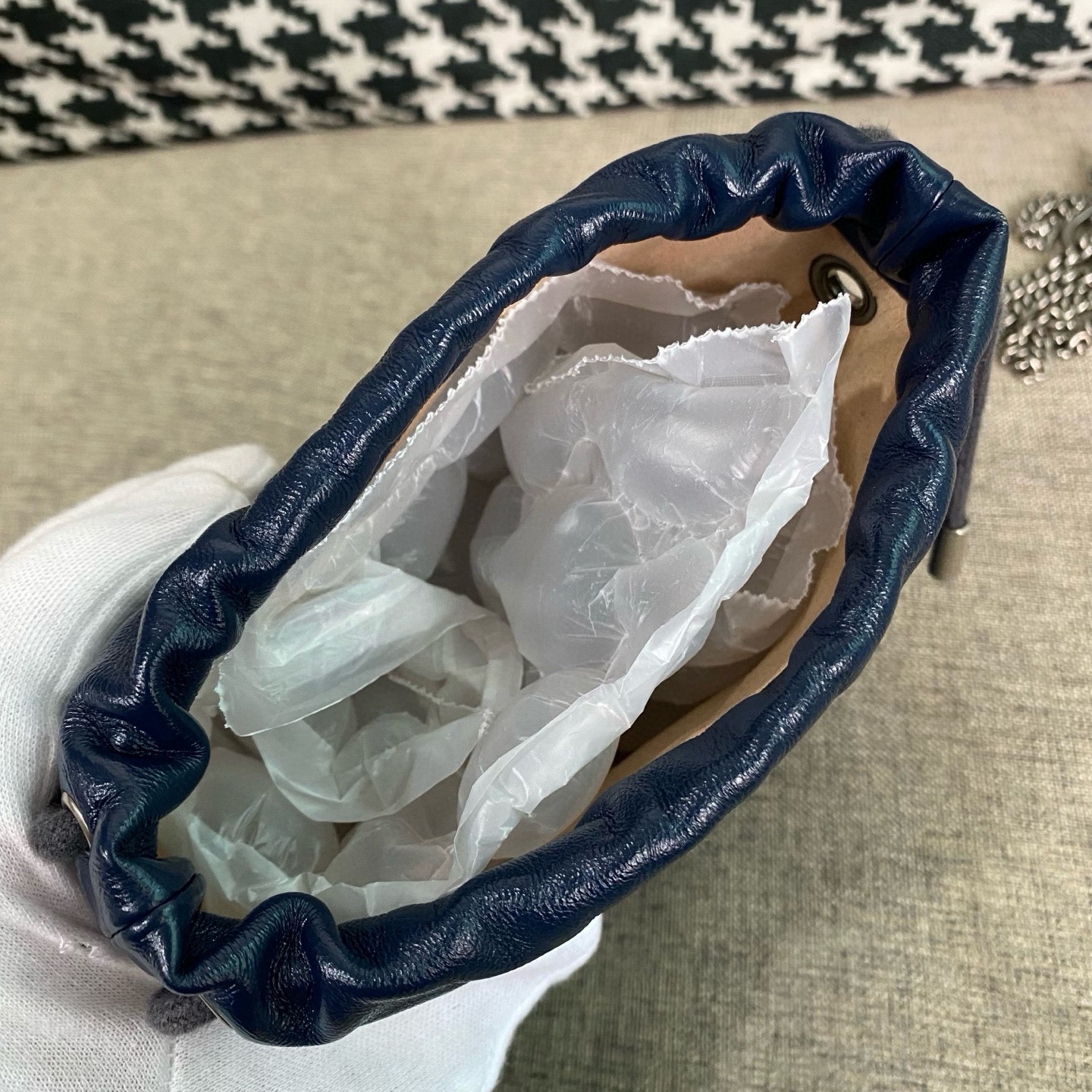 【預訂貨品】GUCCI午夜藍馬蒙水桶包 