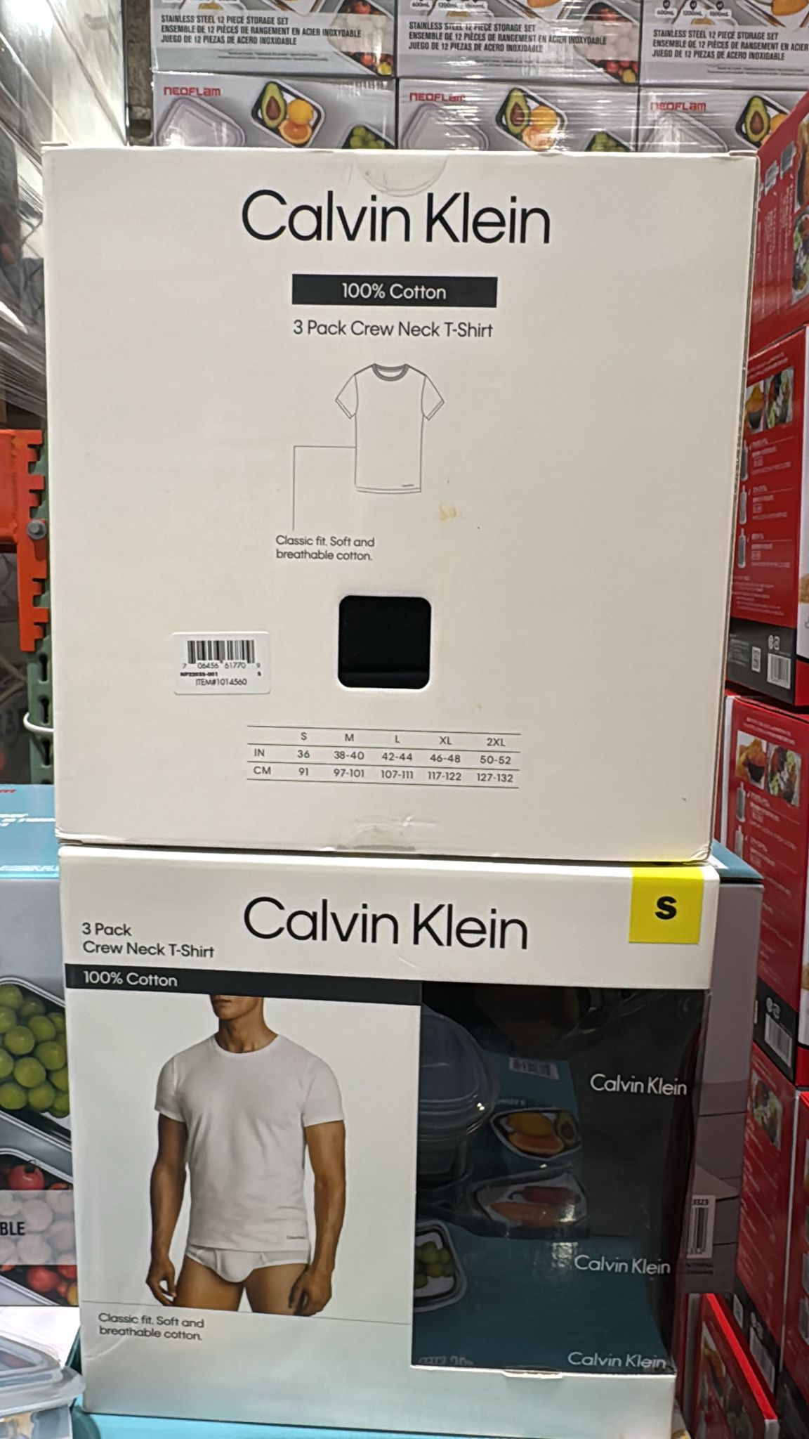 日本Costco直送 │ CALVIN KLEIN Cotton Classics 100% 純棉圓領 Tee 3件裝