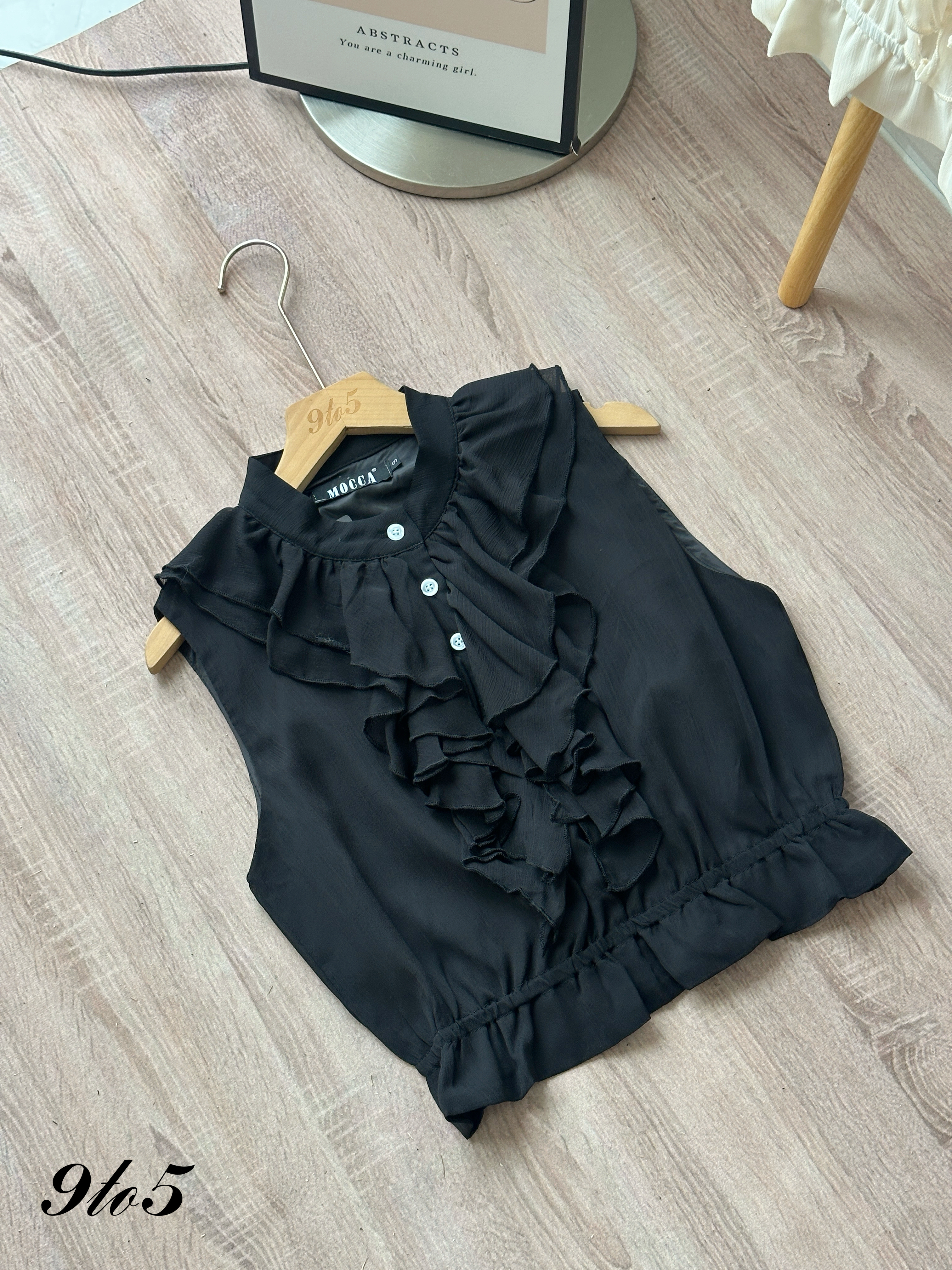 T4266 Sleeveless Ruffle Top - 3 Colors 