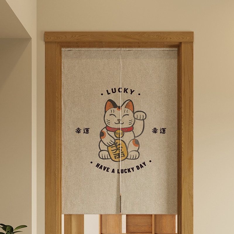 日式和風棉麻門簾