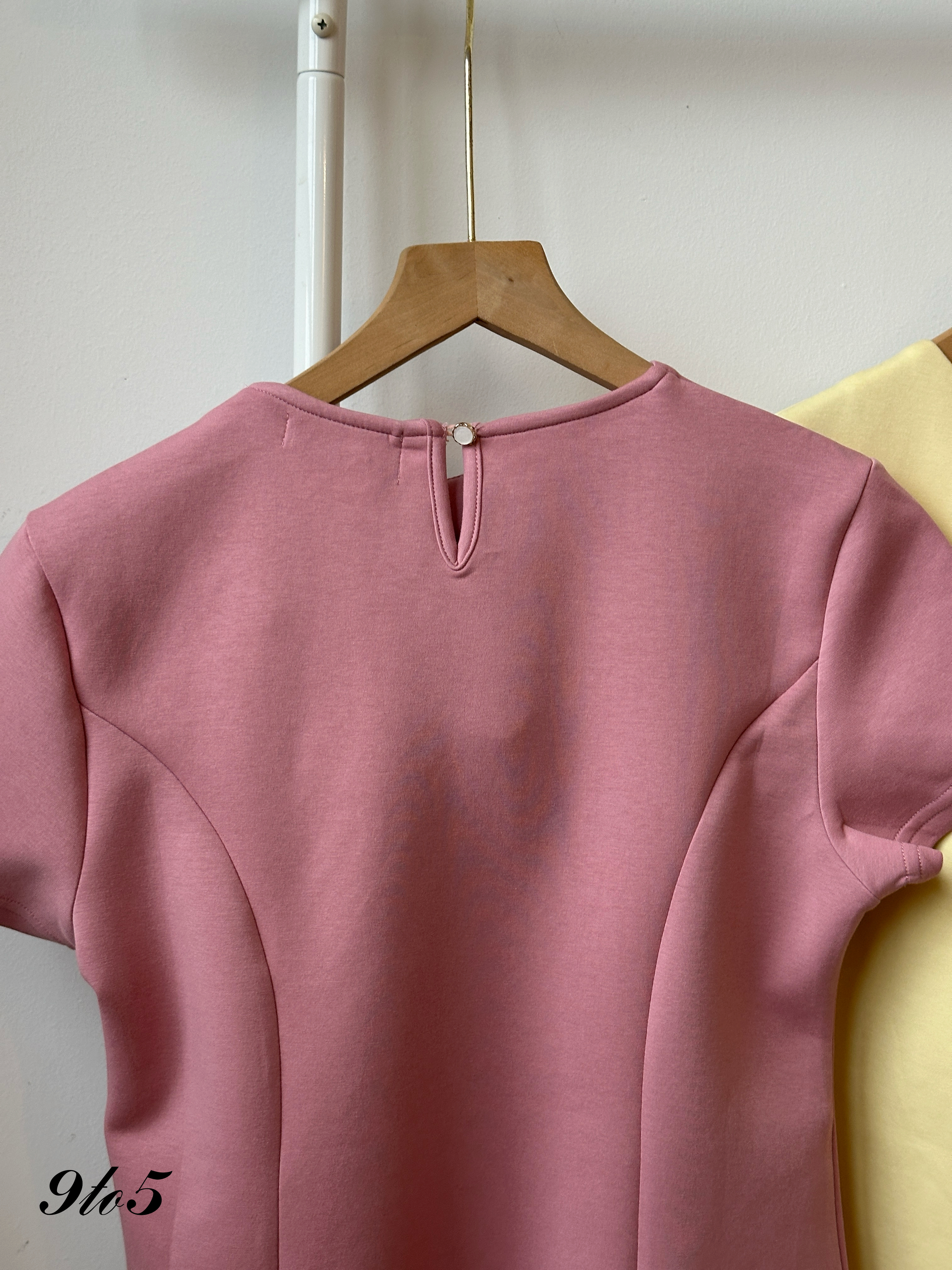 T4152 Irregular Collar Bow Shoulder Top - 4 Colors 