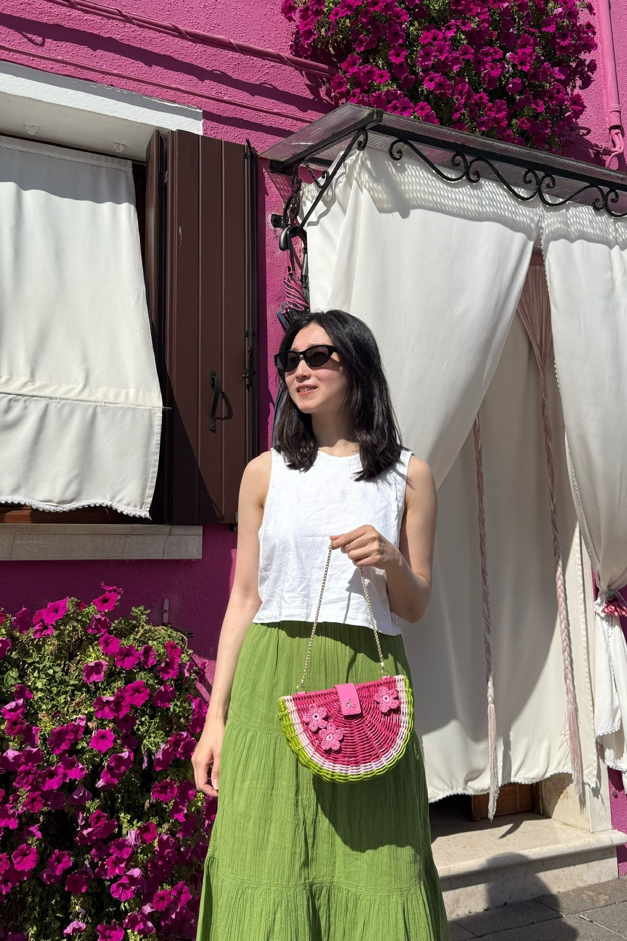 RATTAN - Pink Floral Shoulder Bag