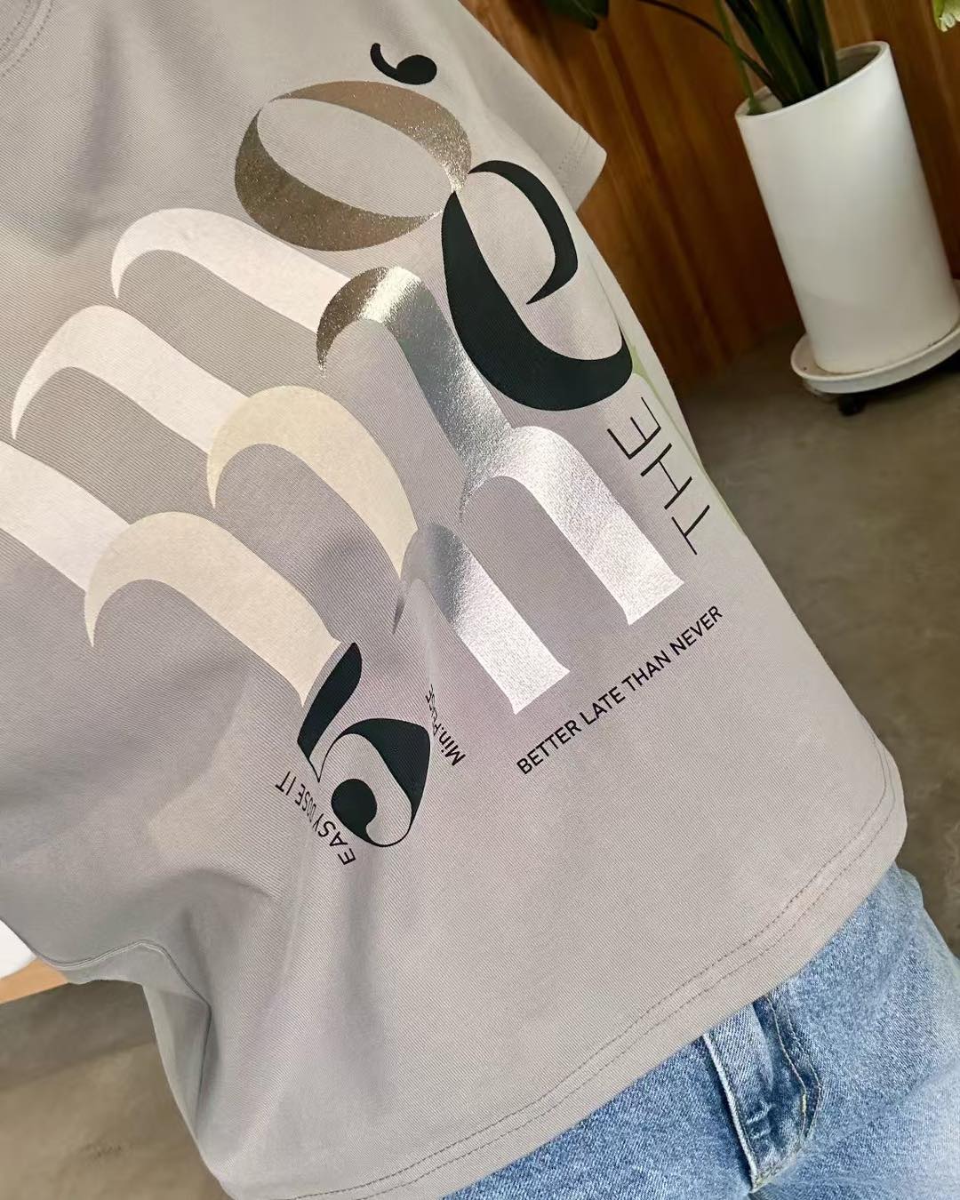 燙銀字Tee