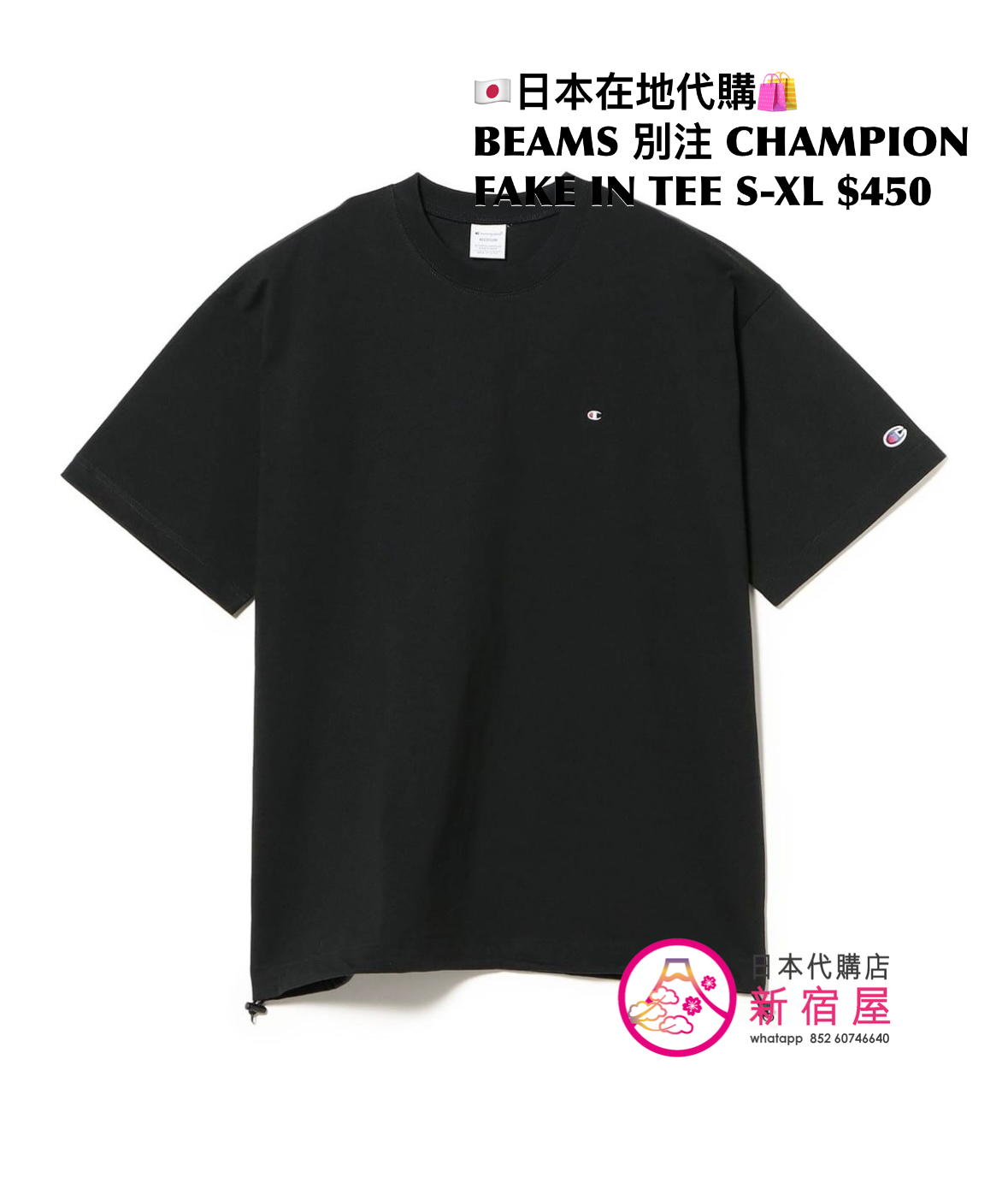 BEAMS 別注 CHAMPION FAKE IN T-SHIRT