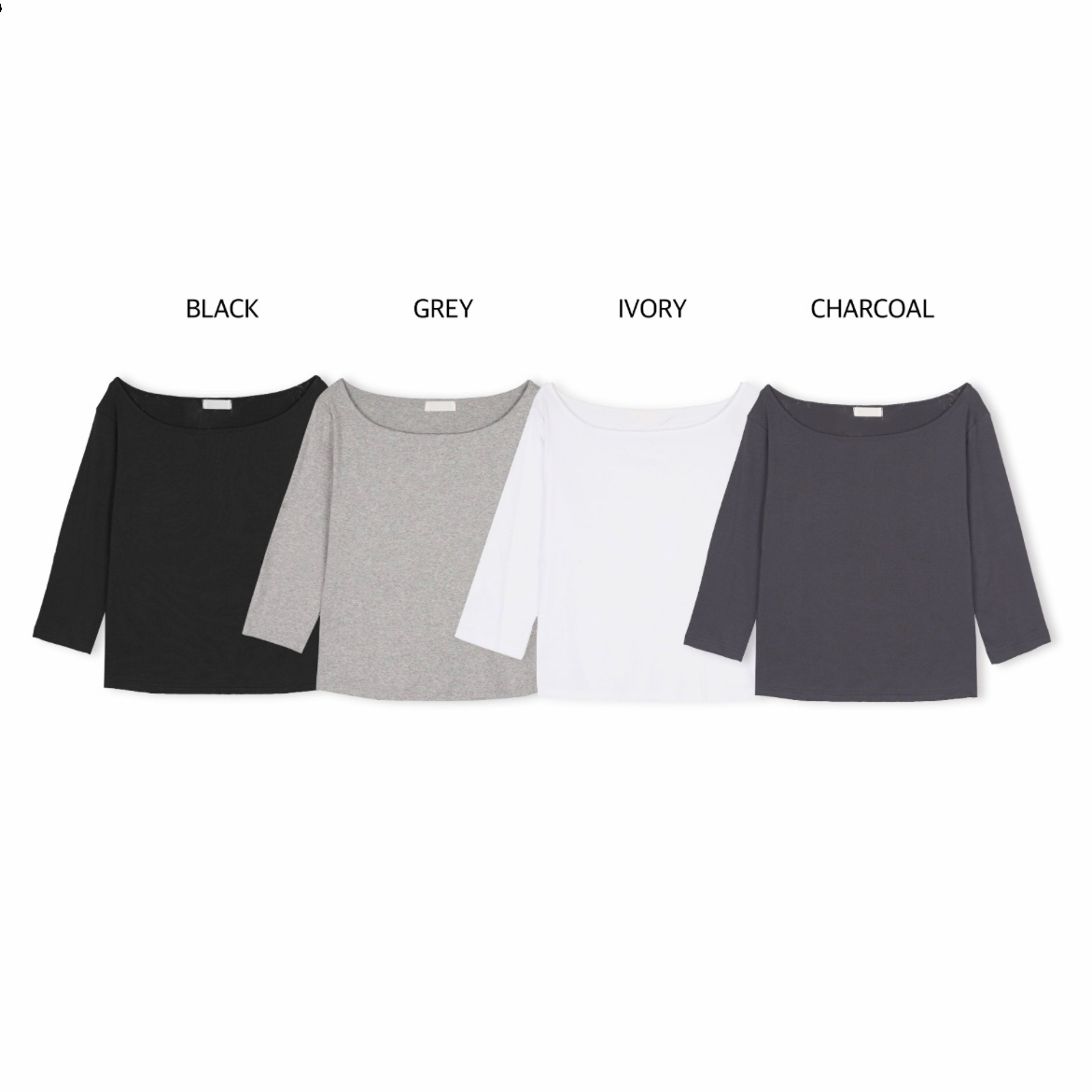Boat Neck Mid Sleeve Top
